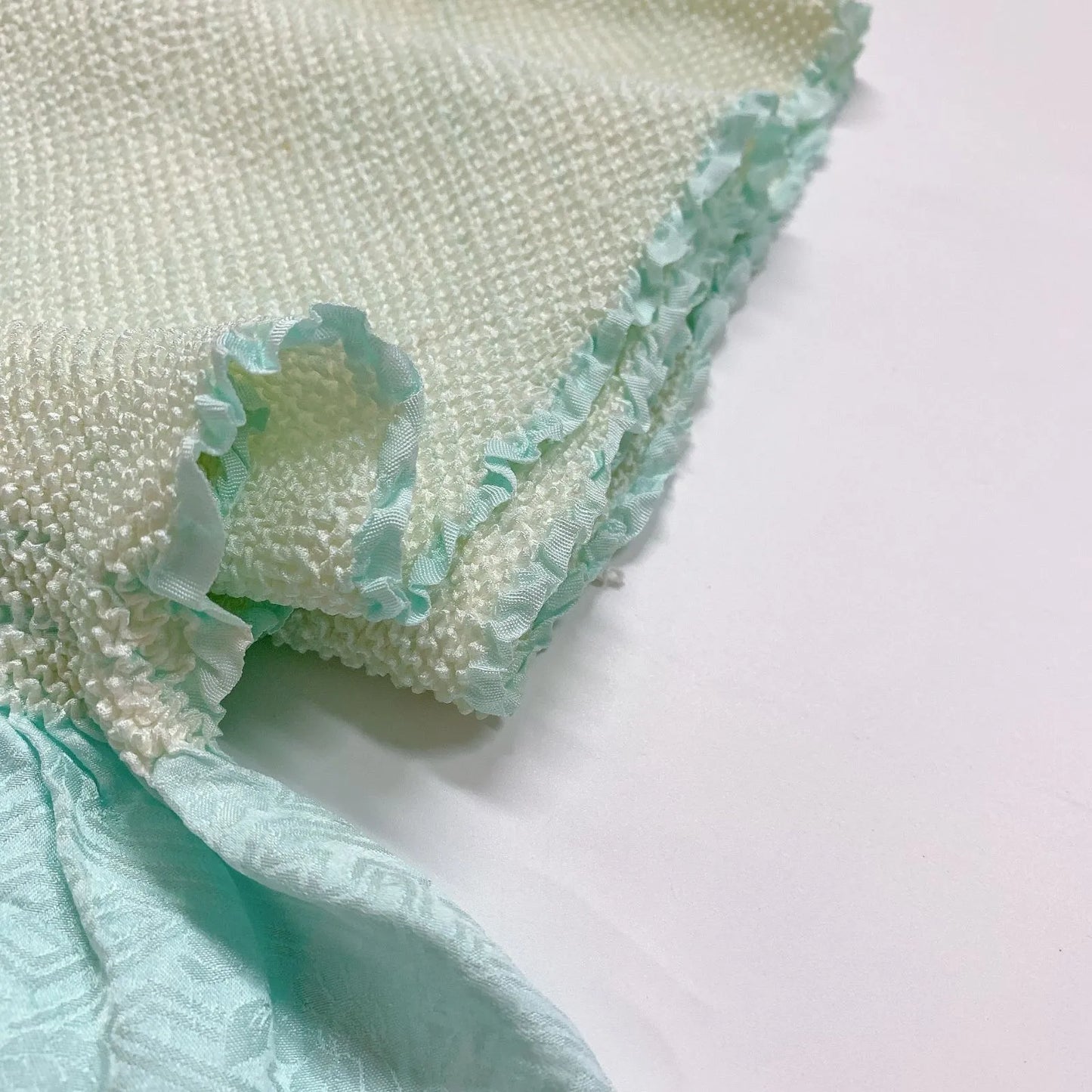 6385# Japanese Kimono Accessory Obiage and Obijime 2-piece Set Silk Shibori