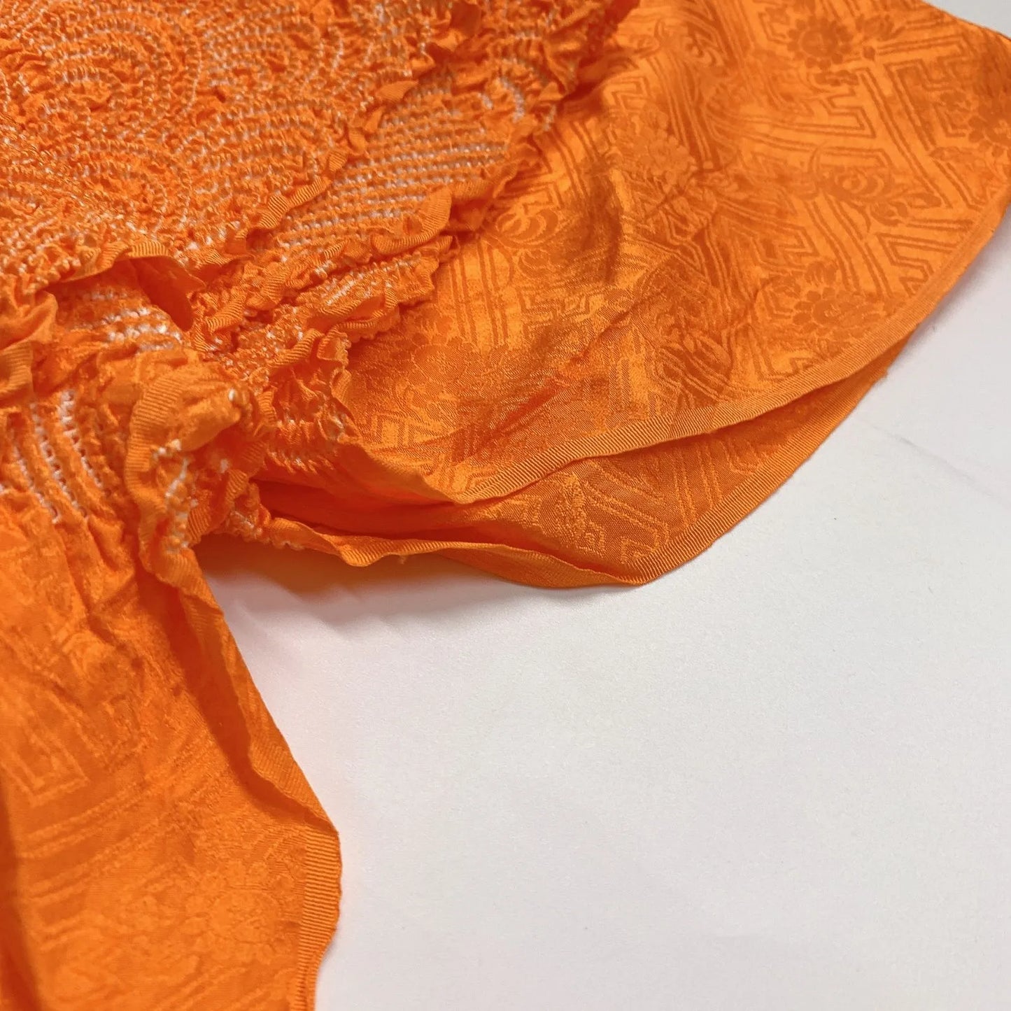 6389# Japanese Kimono Accessory Obiage and Obijime 2-piece Set Silk Shibori