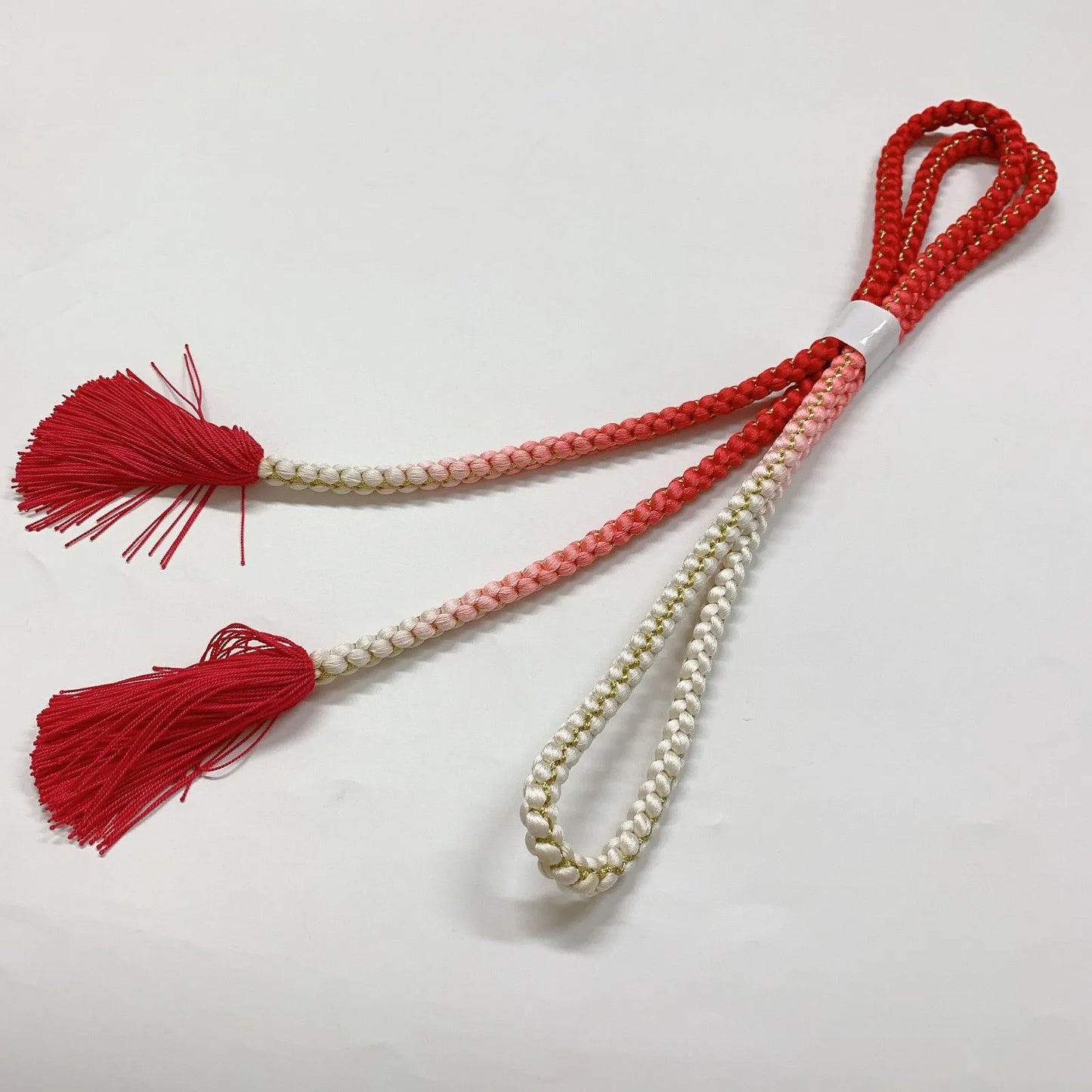 6391# Japanese Kimono Accessory Obiage and Obijime 2-piece Set Silk Shibori