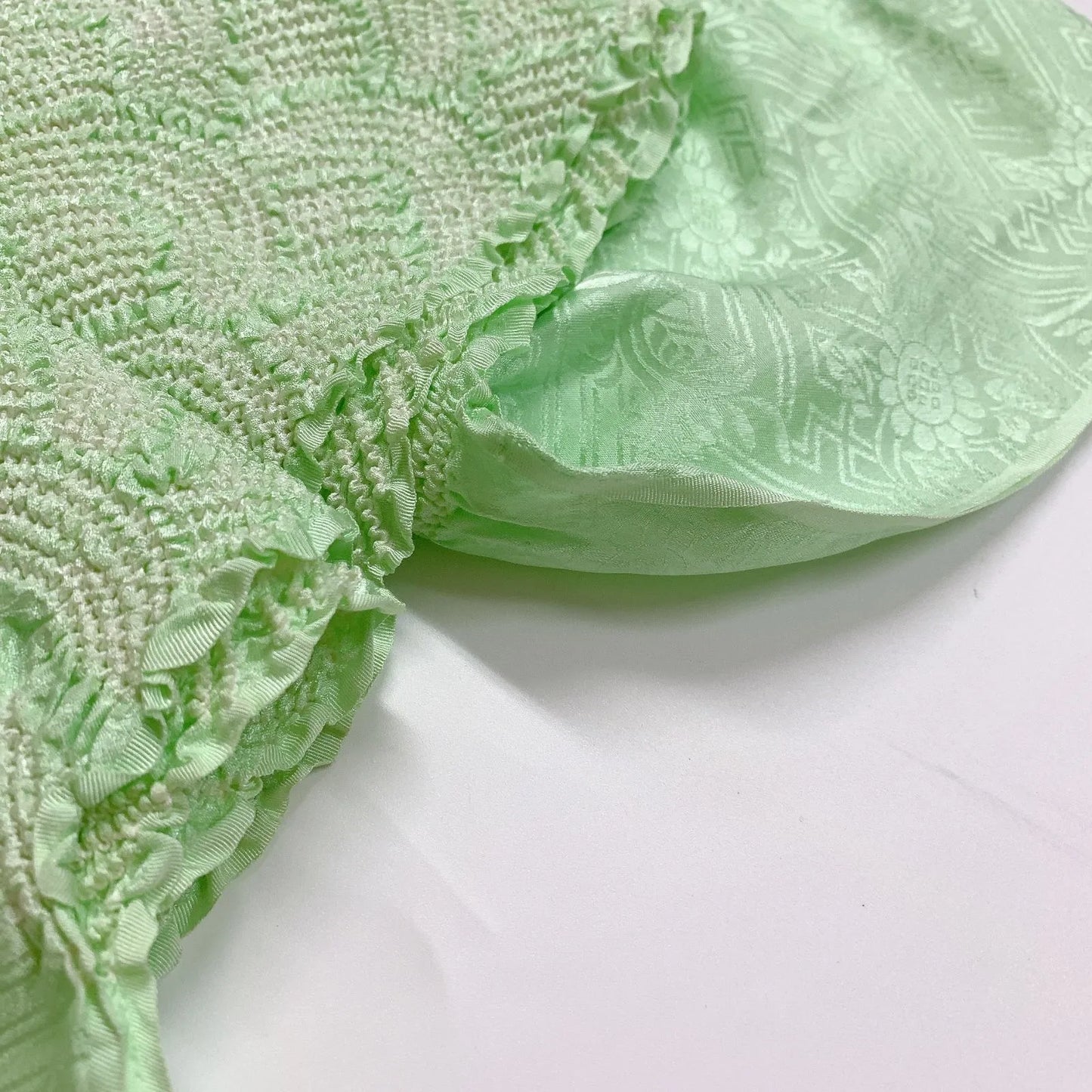 6392# Japanese Kimono Accessory Obiage and Obijime 2-piece Set Silk Shibori