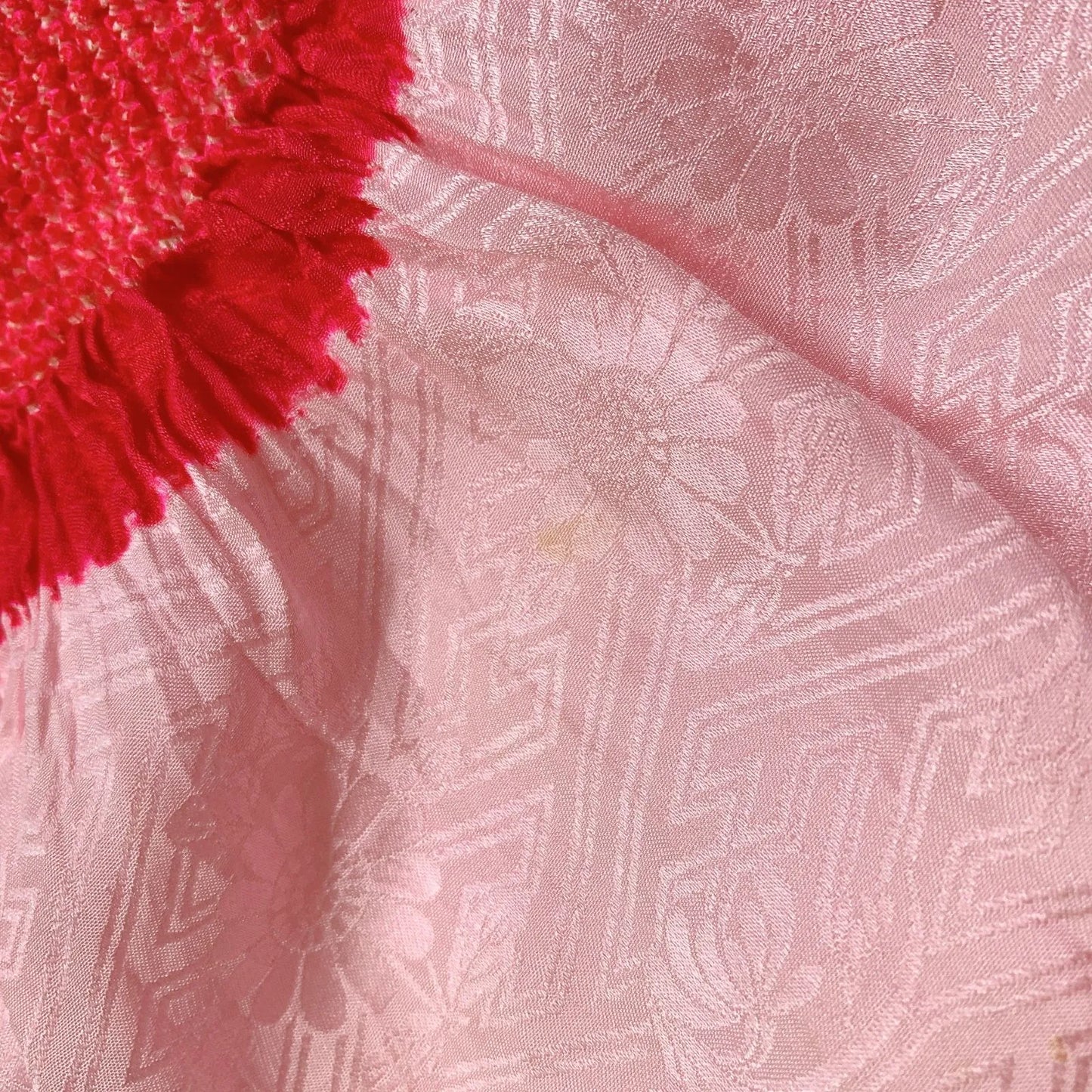 6396# Japanese Kimono Accessory Obiage and Obijime 2-piece Set Silk Shibori