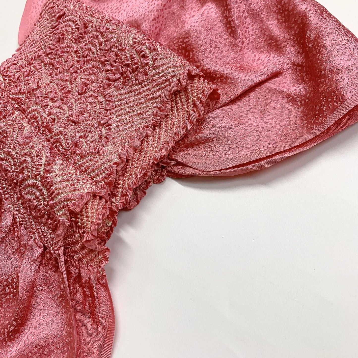 6404# Japanese Kimono Accessory Obiage and Obijime 2-piece Set Silk Shibori