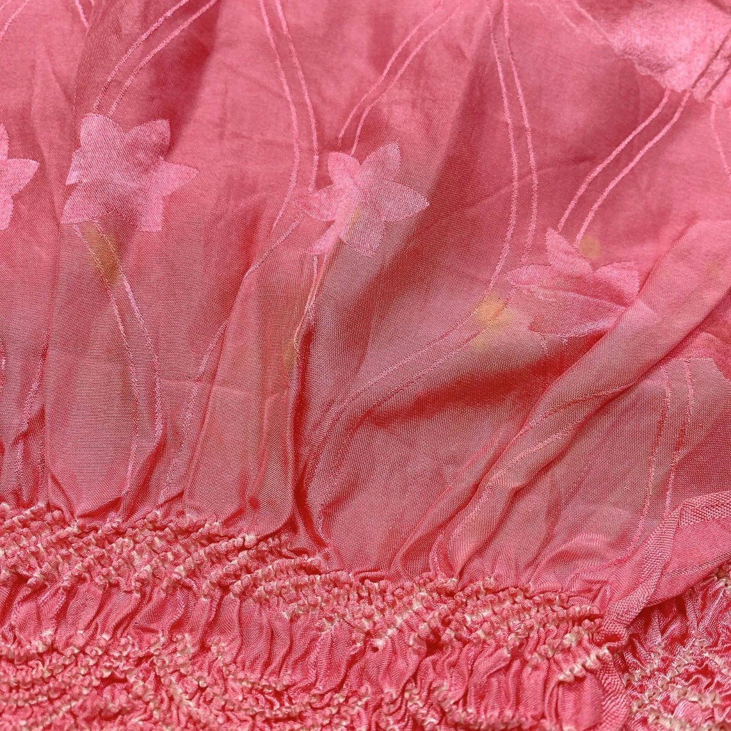 6406# Japanese Kimono Accessory Obiage and Obijime 2-piece Set Silk Shibori