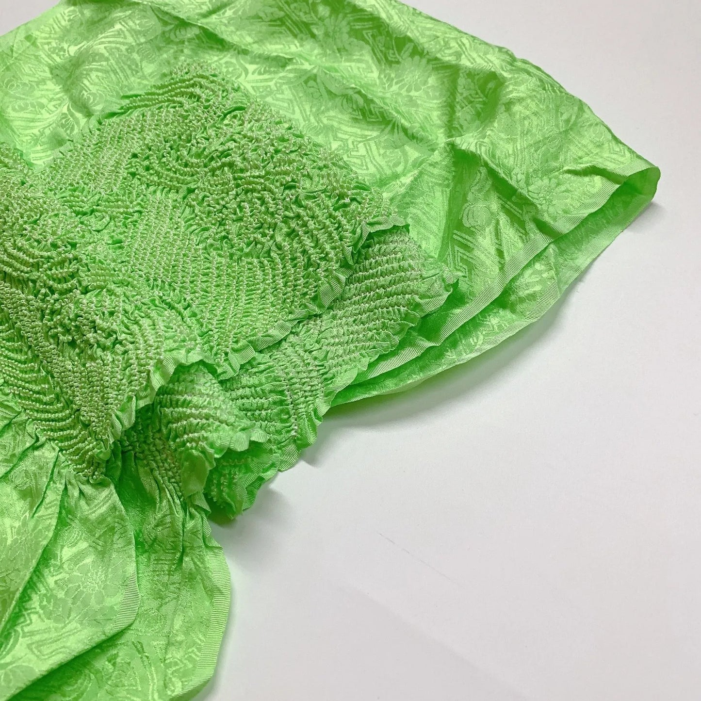 6410# Japanese Kimono Accessory Obiage and Obijime 2-piece Set Silk Shibori