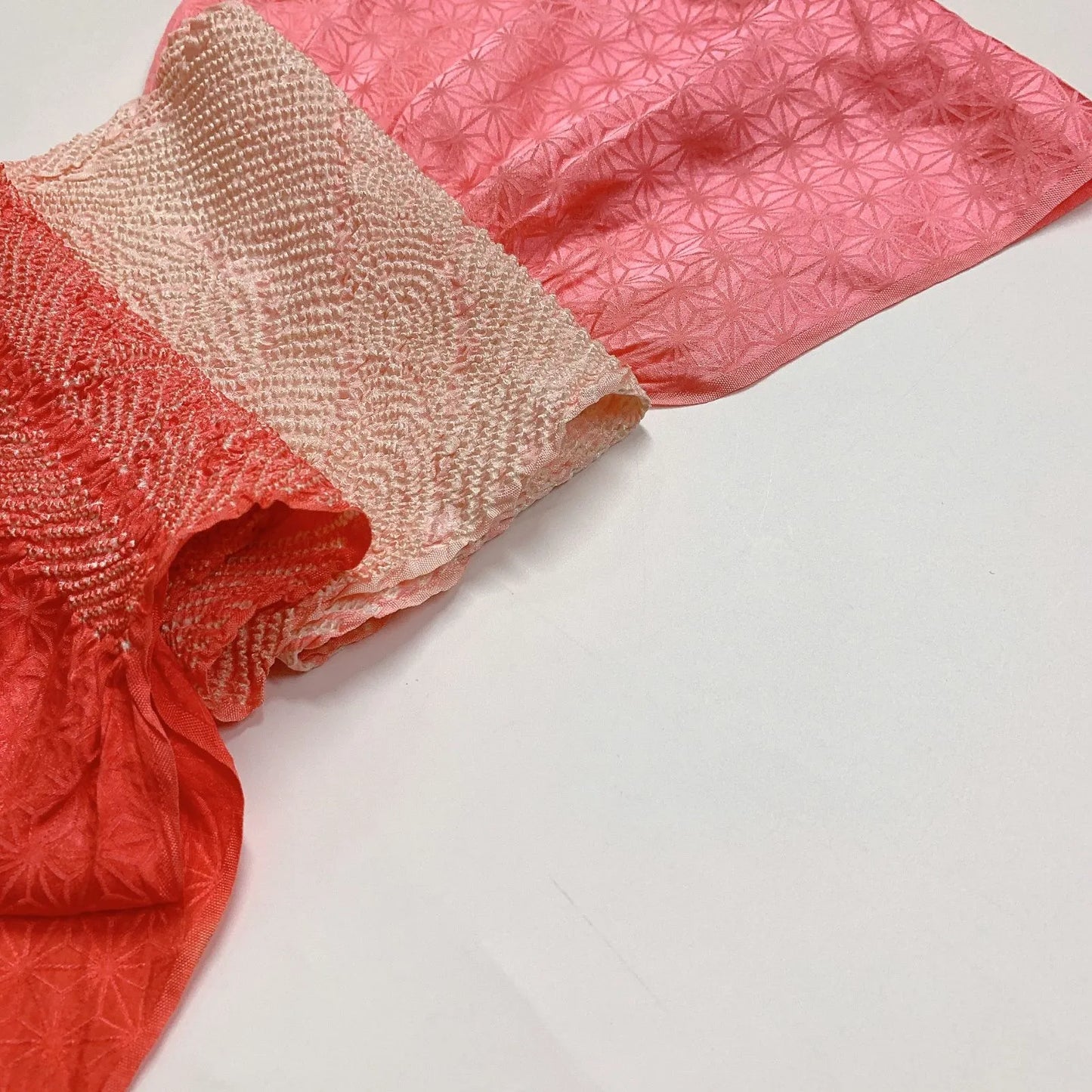 6411# Japanese Kimono Accessory Obiage and Obijime 2-piece Set Silk Shibori