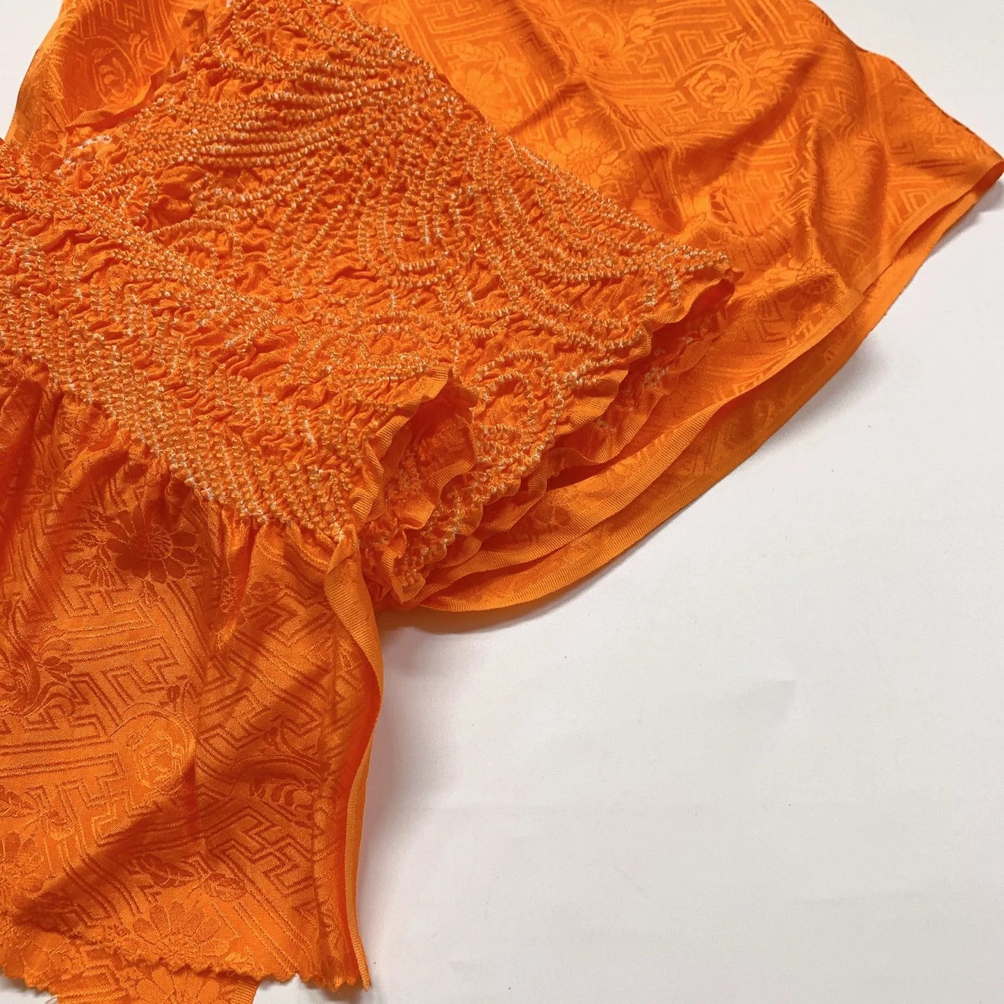 6412# Japanese Kimono Accessory Obiage and Obijime 2-piece Set Silk Shibori