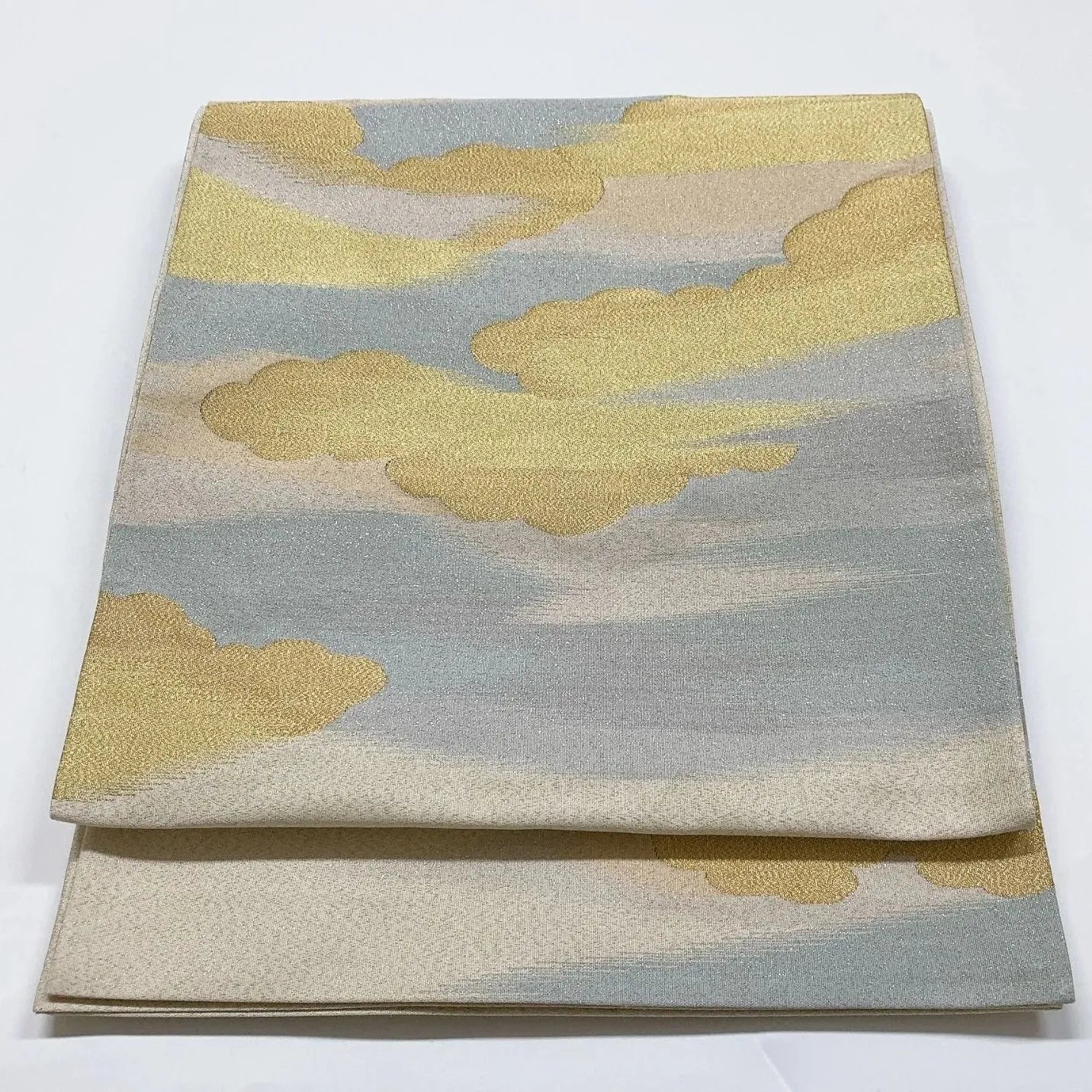 6077# Japanese Vintage Fukuro Obi Belt Kimono Fabric Silk Traditional