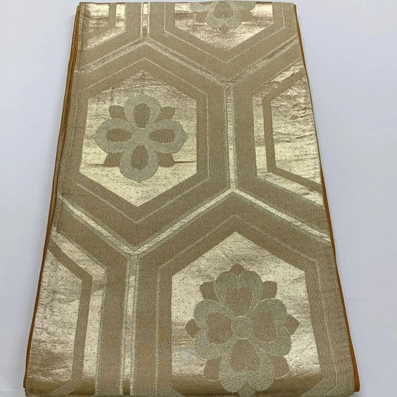 6085# Japanese Vintage Fukuro Obi Belt Kimono Fabric Silk Traditional Untailored