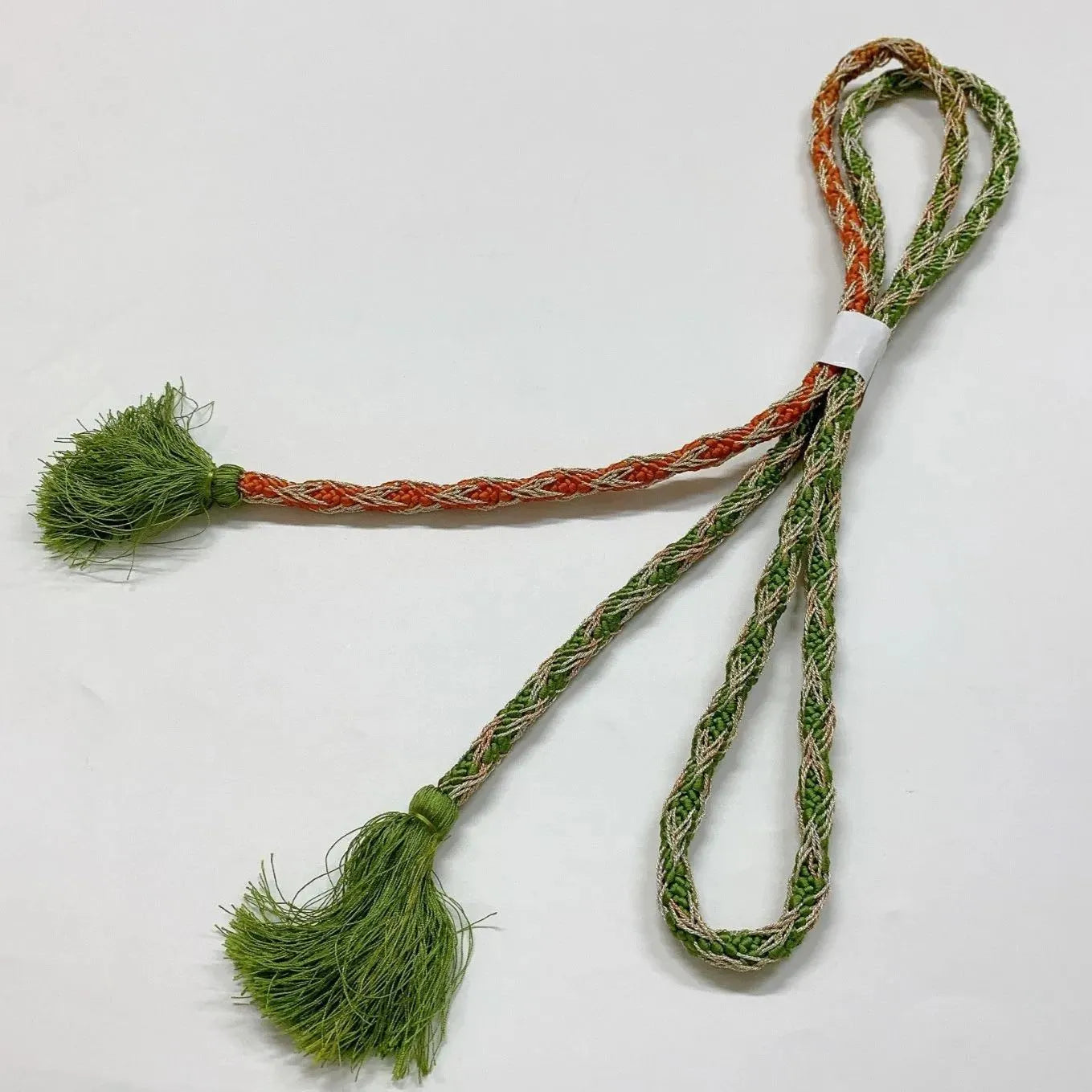 6380# Japanese Kimono Accessory Obiage and Obijime 2-piece Set Silk Shibori