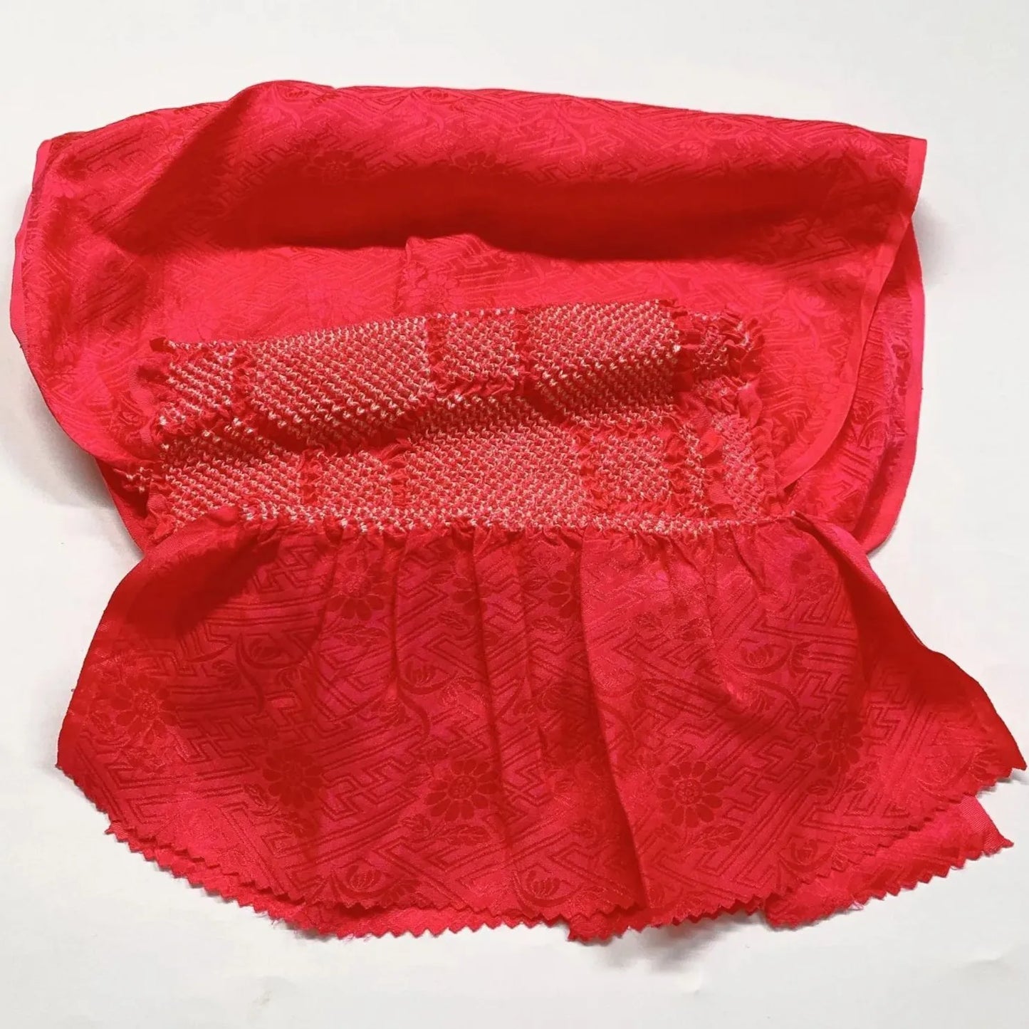 6384# Japanese Kimono Accessory Obiage and Obijime 2-piece Set Silk Shibori