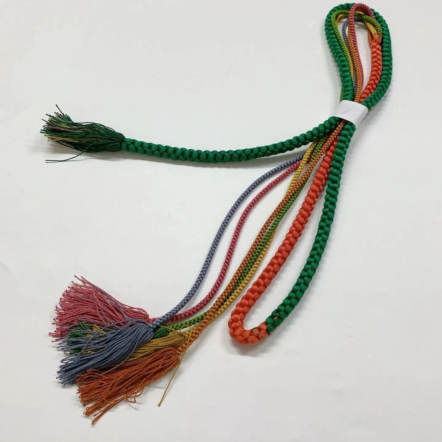 6384# Japanese Kimono Accessory Obiage and Obijime 2-piece Set Silk Shibori