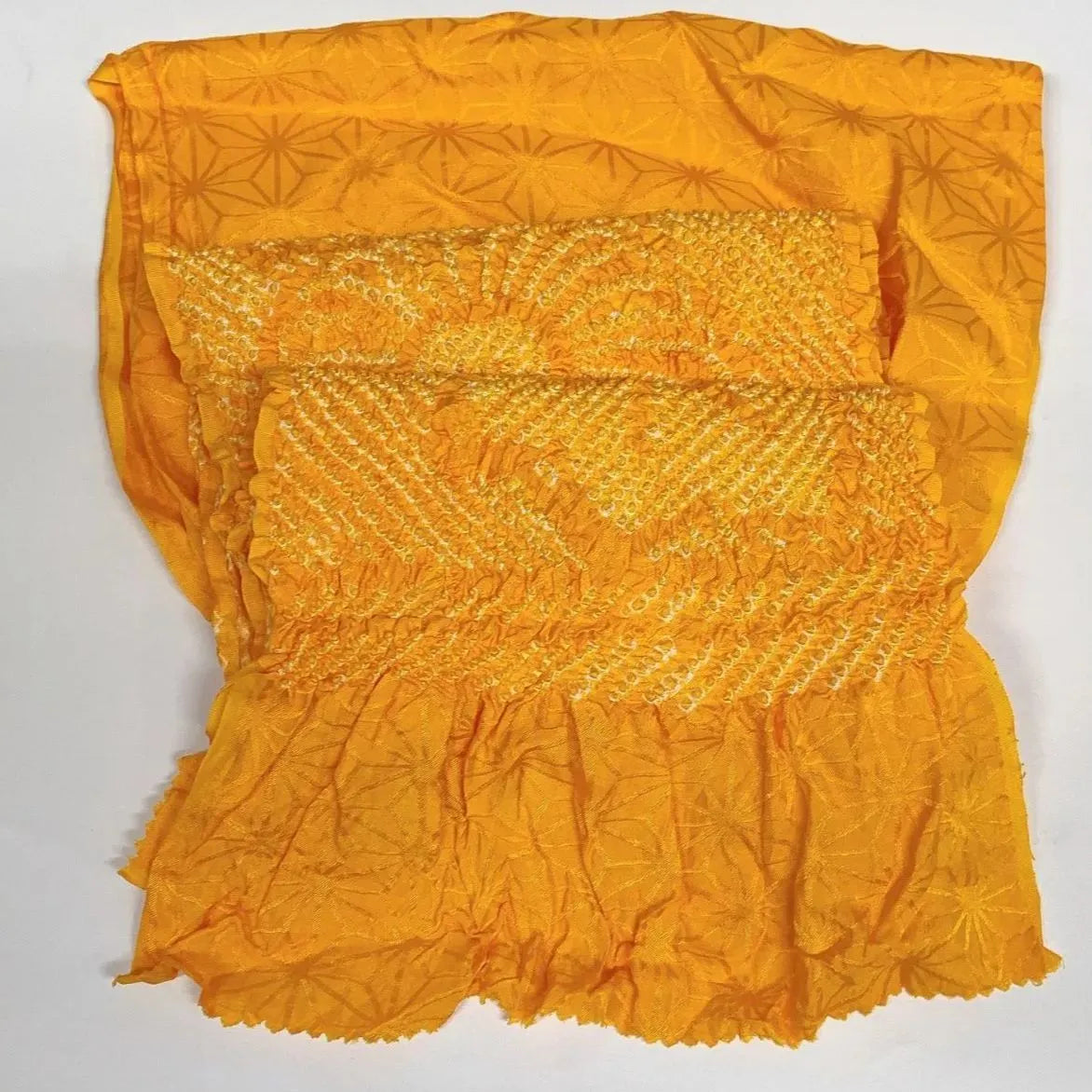 6386# Japanese Kimono Accessory Obiage and Obijime 2-piece Set Silk Shibori