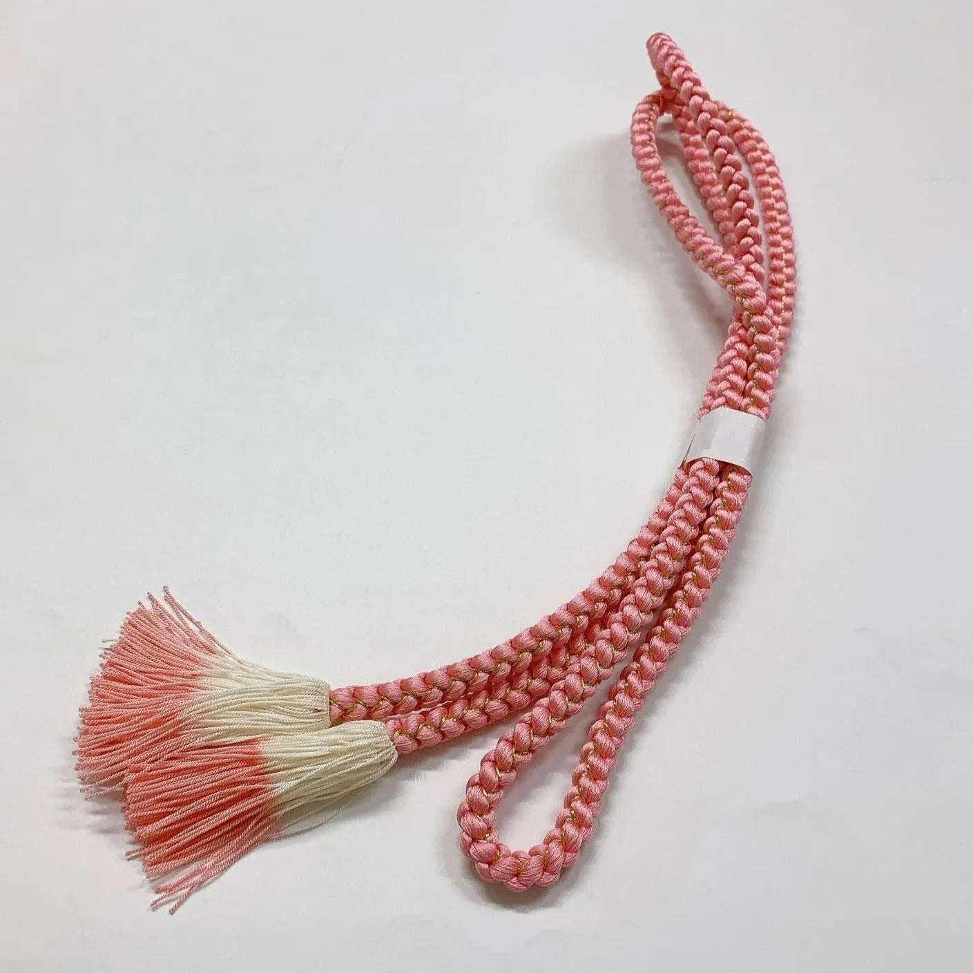 6390# Japanese Kimono Accessory Obiage and Obijime 2-piece Set Silk Shibori