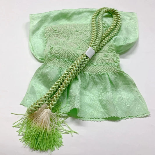 6392# Japanese Kimono Accessory Obiage and Obijime 2-piece Set Silk Shibori