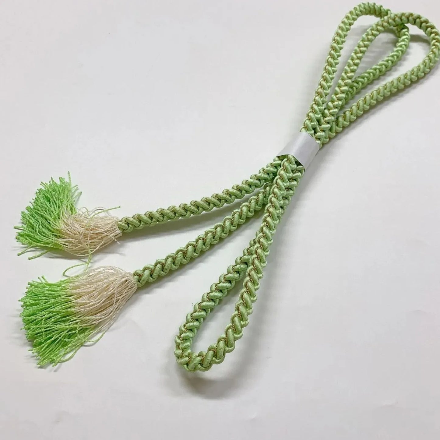 6392# Japanese Kimono Accessory Obiage and Obijime 2-piece Set Silk Shibori