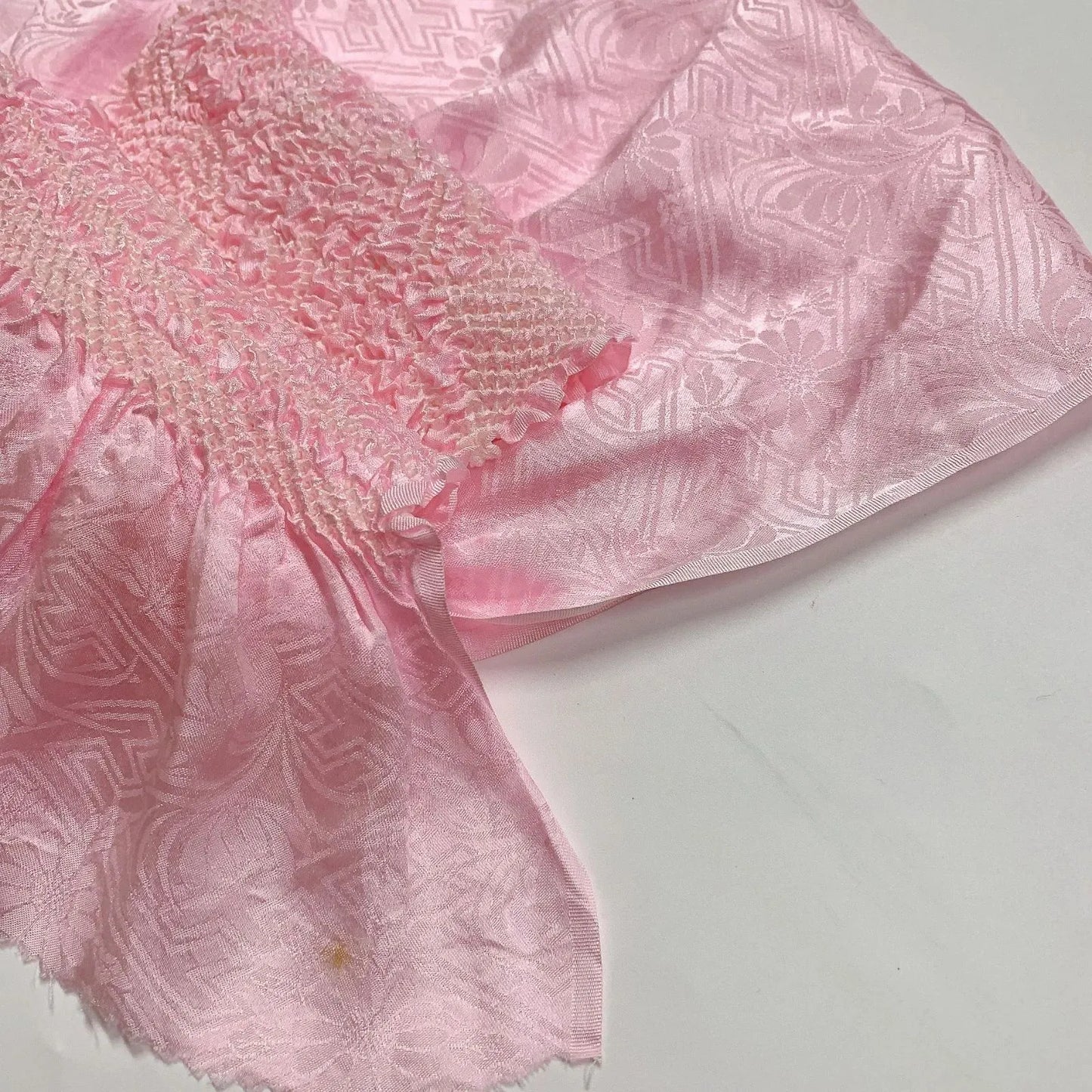 6393# Japanese Kimono Accessory Obiage and Obijime 2-piece Set Silk Shibori