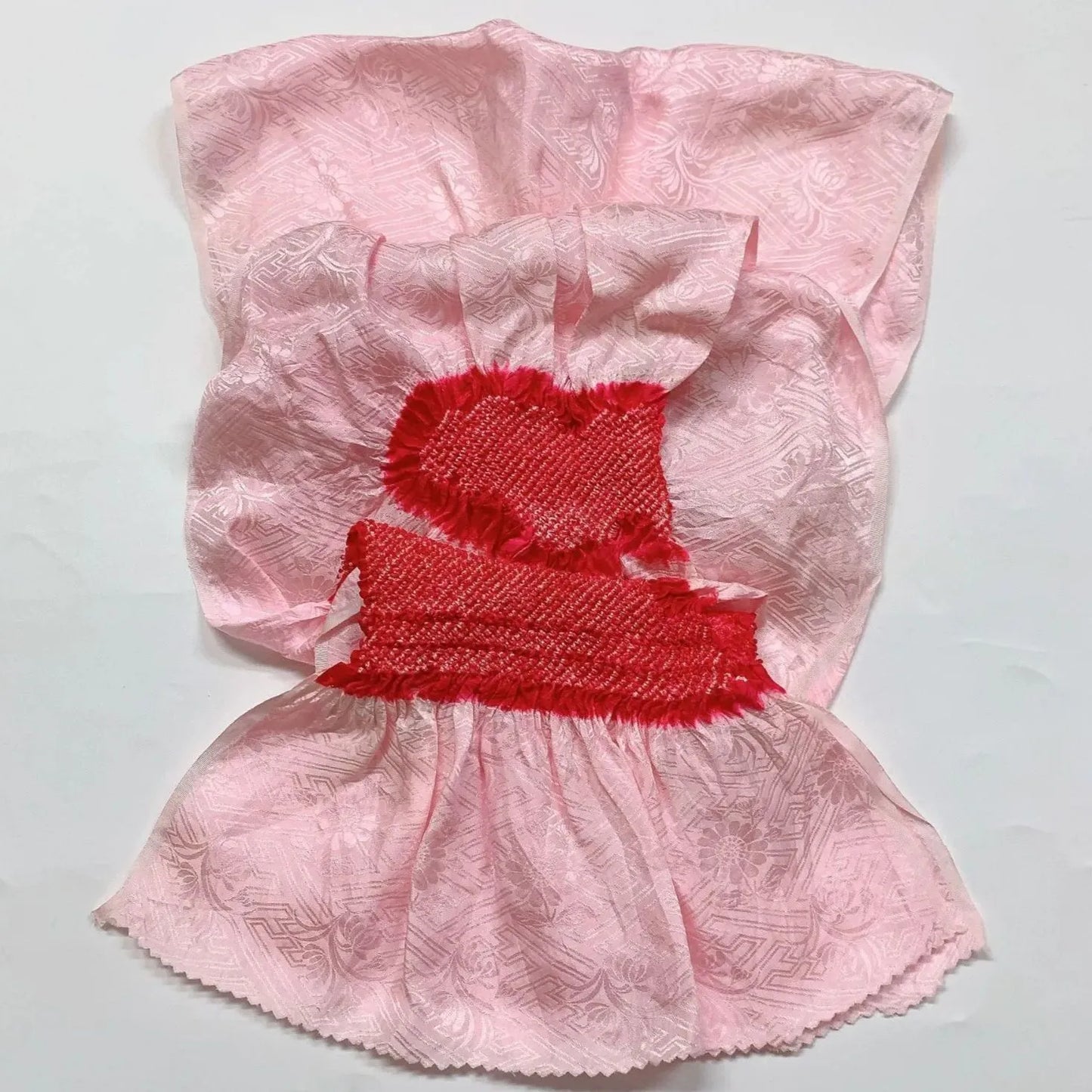 6396# Japanese Kimono Accessory Obiage and Obijime 2-piece Set Silk Shibori