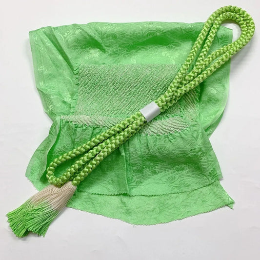 6397# Japanese Kimono Accessory Obiage and Obijime 2-piece Set Silk Shibori