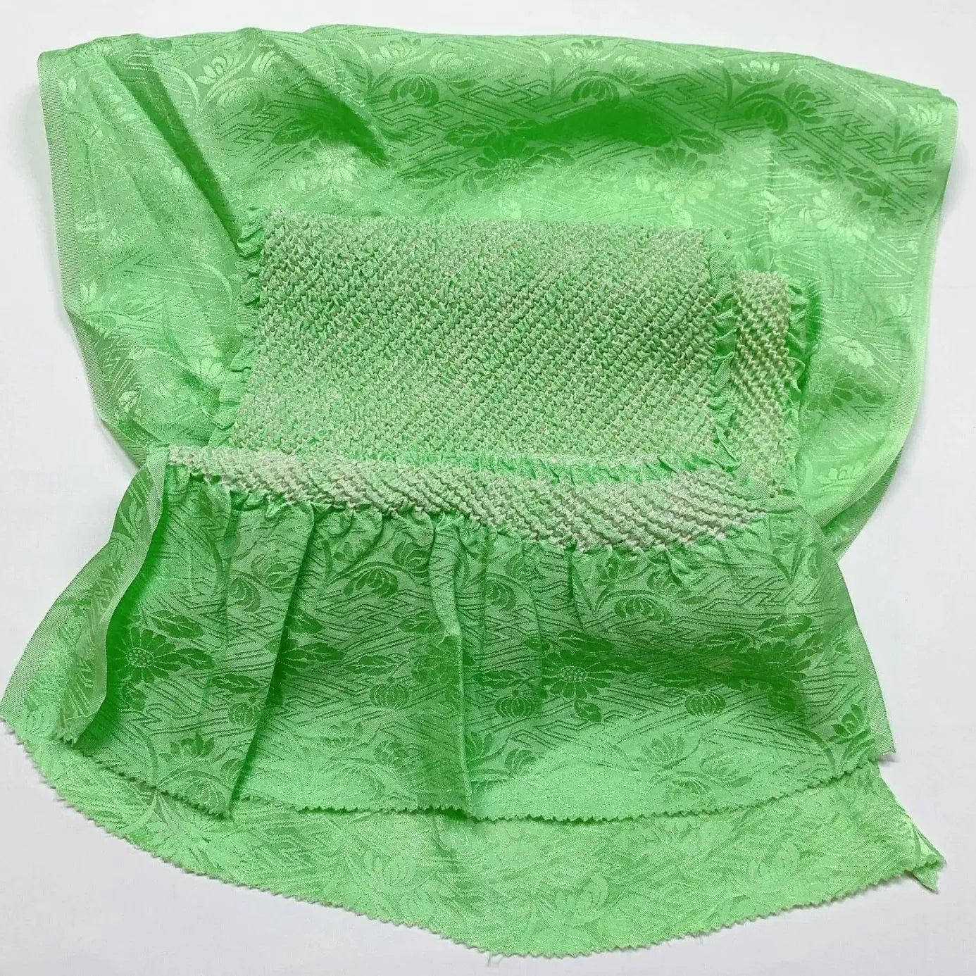 6397# Japanese Kimono Accessory Obiage and Obijime 2-piece Set Silk Shibori