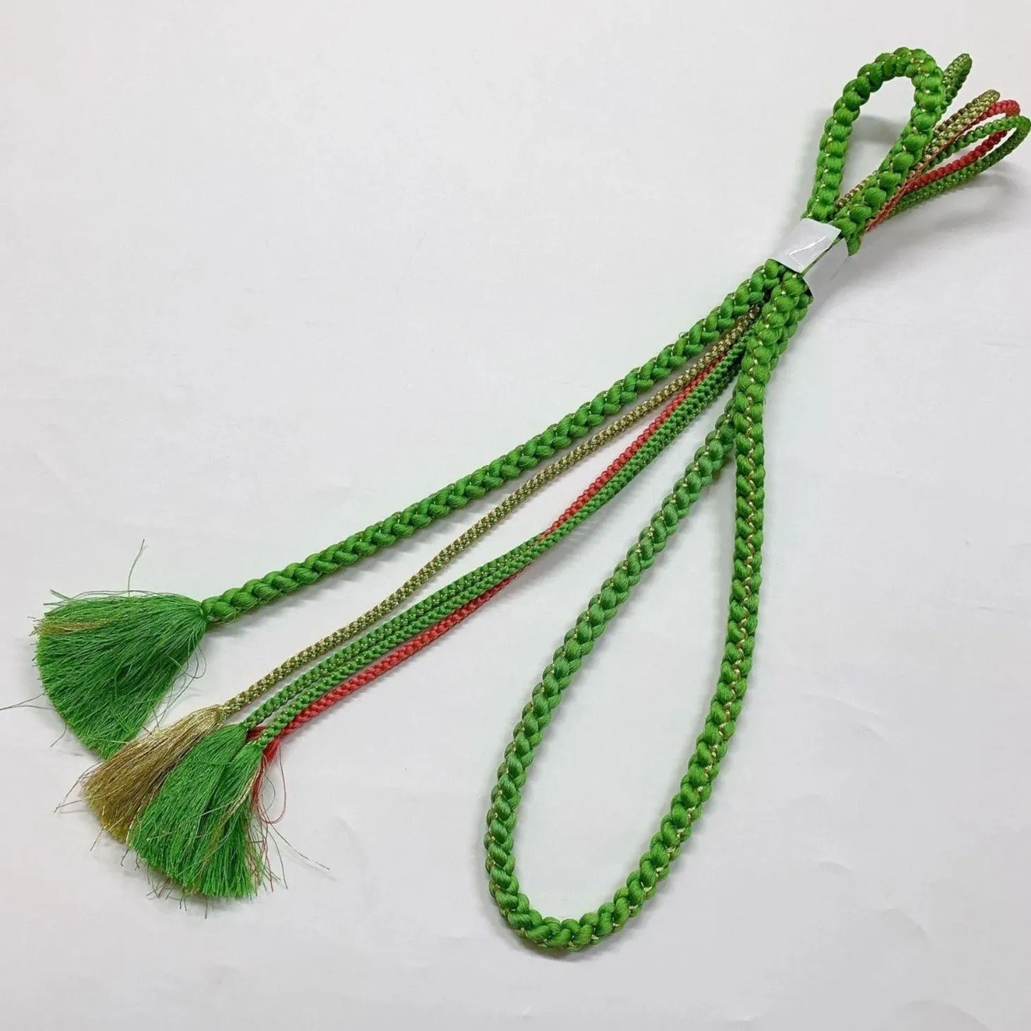 6402# Japanese Kimono Accessory Obiage and Obijime 2-piece Set Silk Shibori