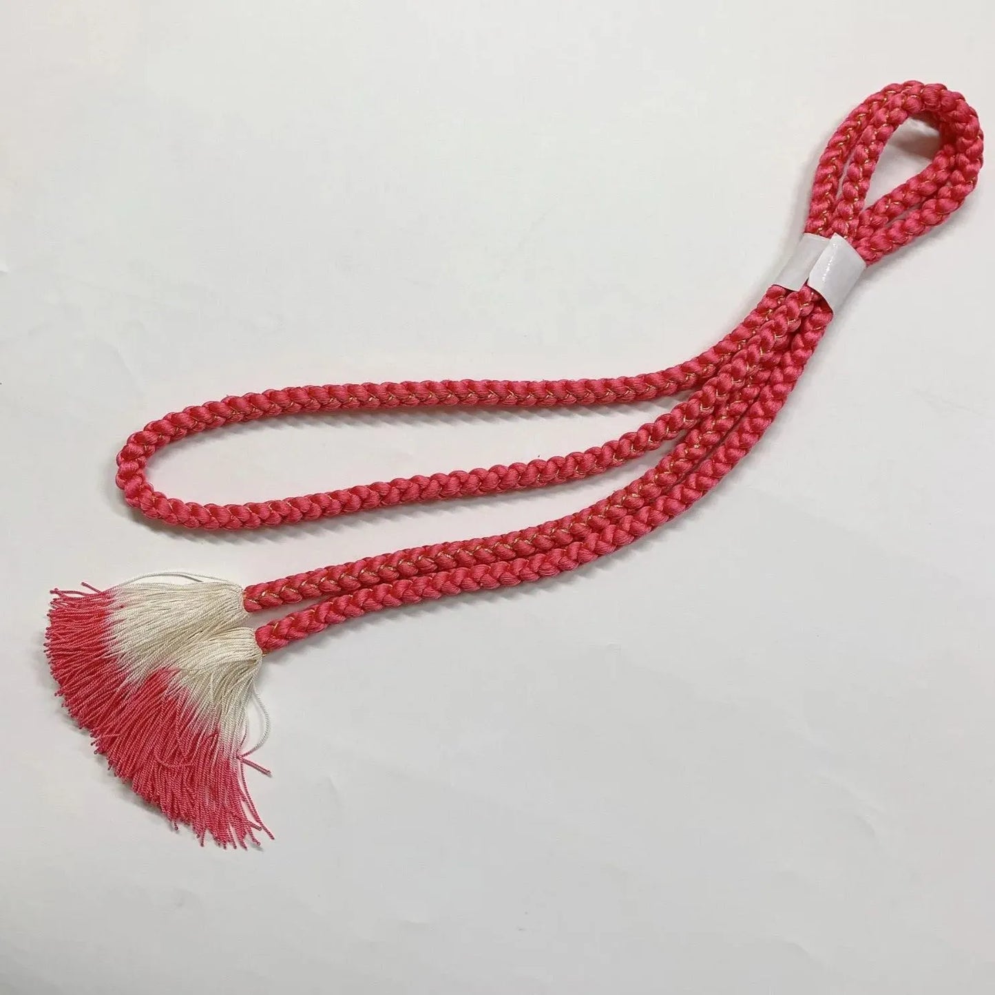 6404# Japanese Kimono Accessory Obiage and Obijime 2-piece Set Silk Shibori