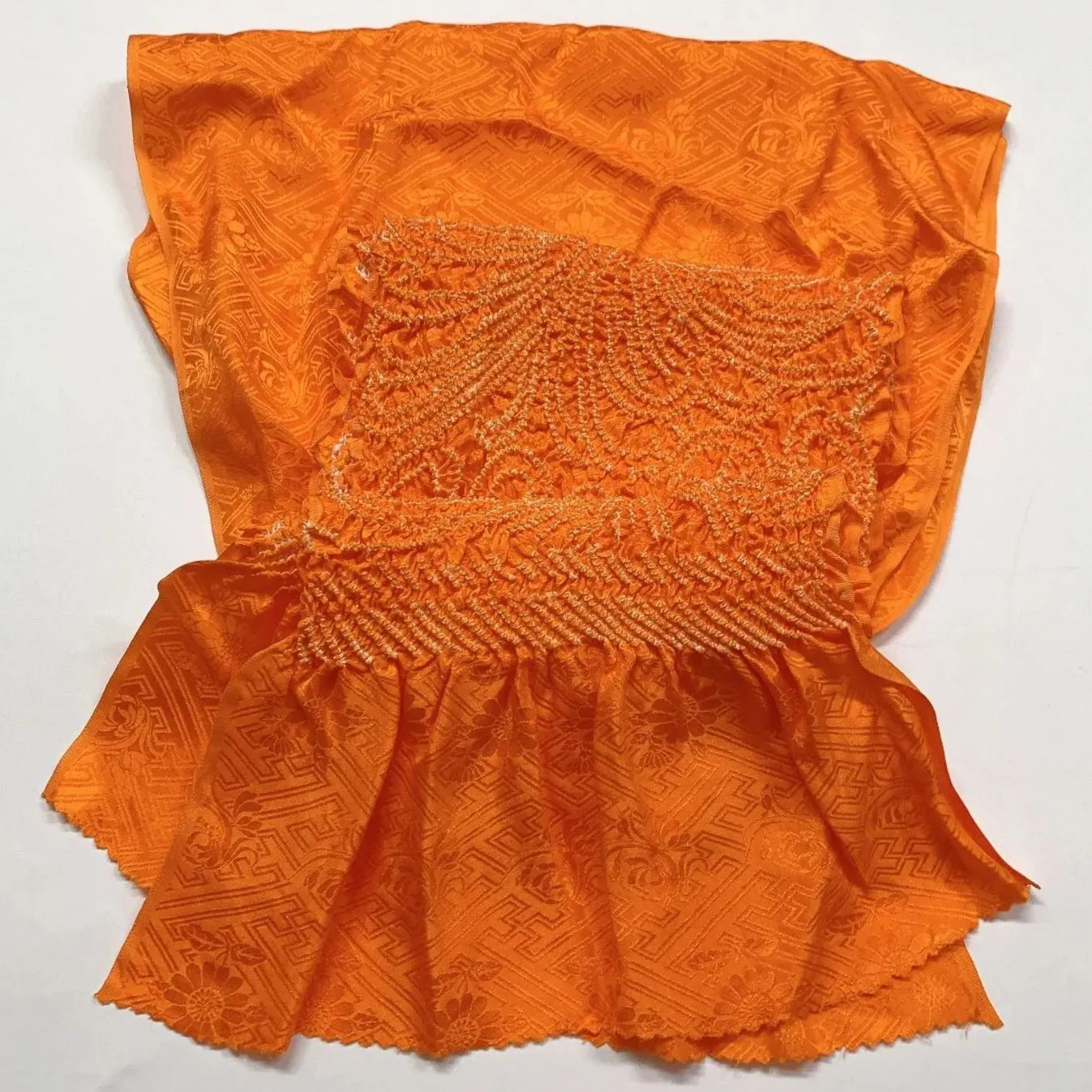 6412# Japanese Kimono Accessory Obiage and Obijime 2-piece Set Silk Shibori