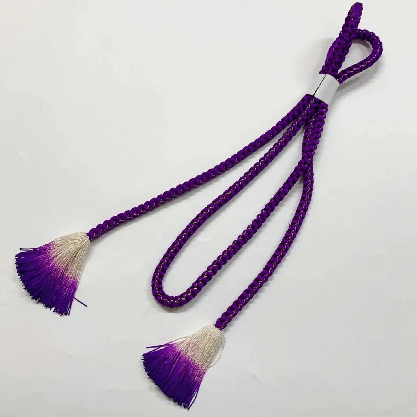 6413# Japanese Kimono Accessory Obiage and Obijime 2-piece Set Silk Shibori