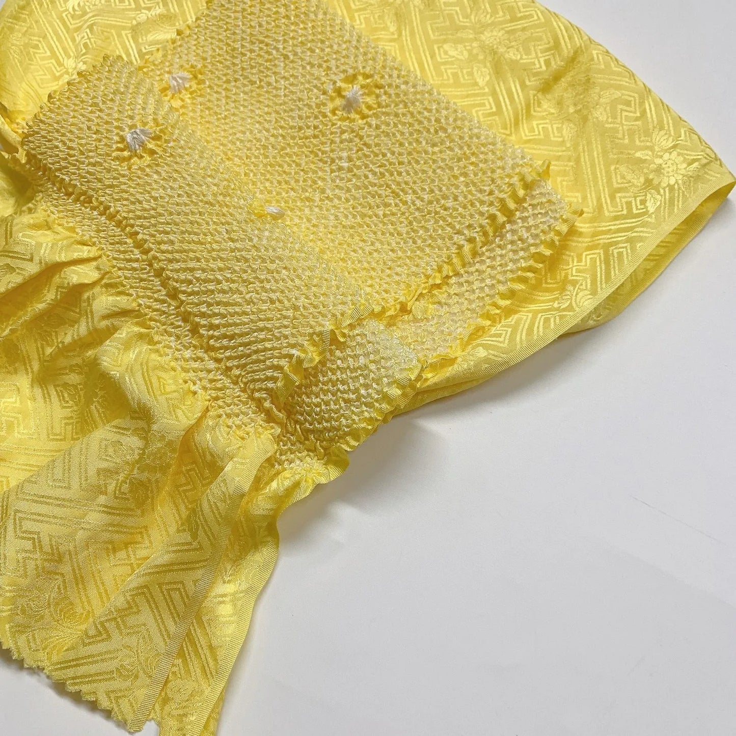 6415# Japanese Kimono Accessory Obiage and Obijime 2-piece Set Silk Shibori