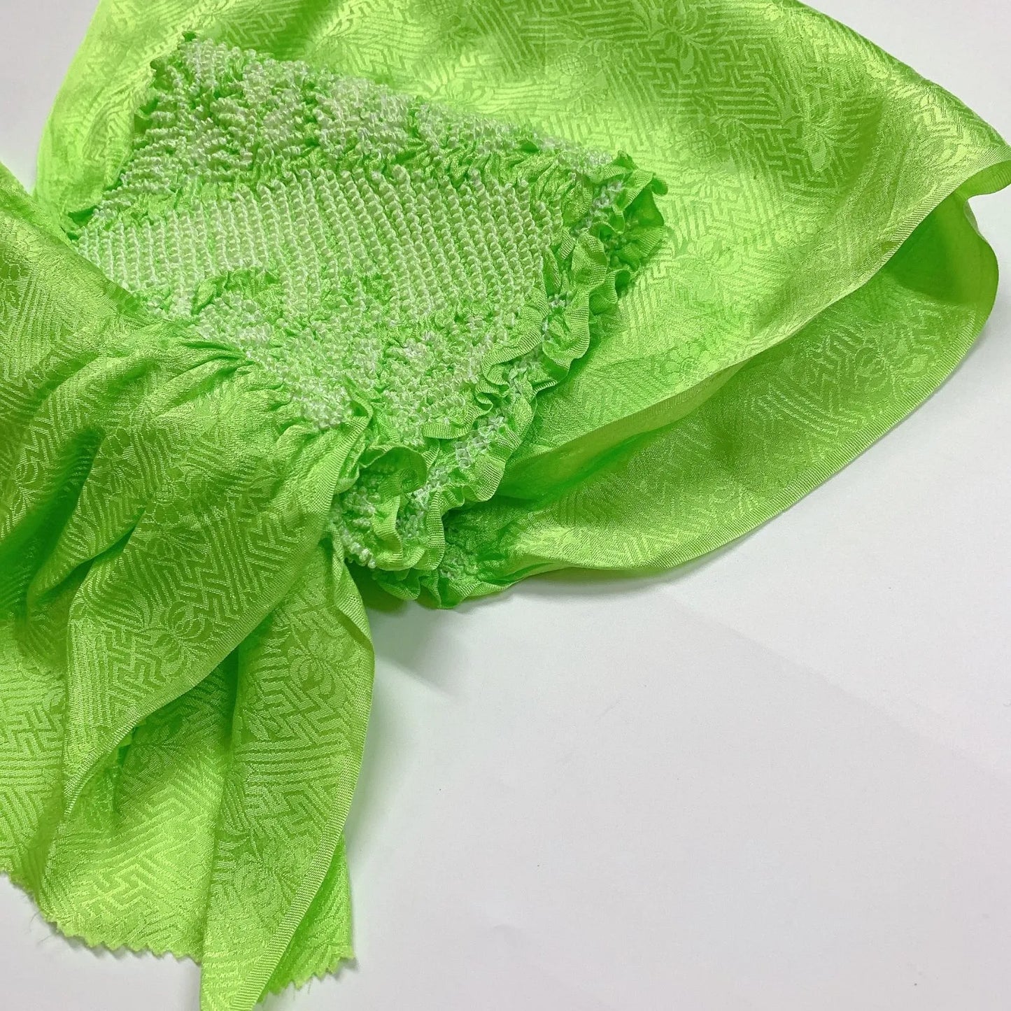 6416# Japanese Kimono Accessory Obiage and Obijime 2-piece Set Silk Shibori