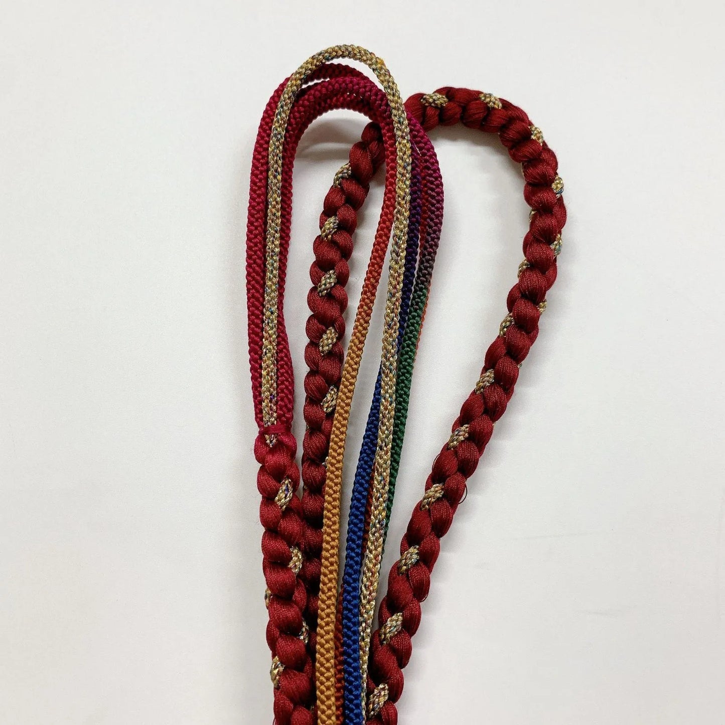 6418# Japanese Kimono Accessory Obiage and Obijime 2-piece Set Silk Shibori