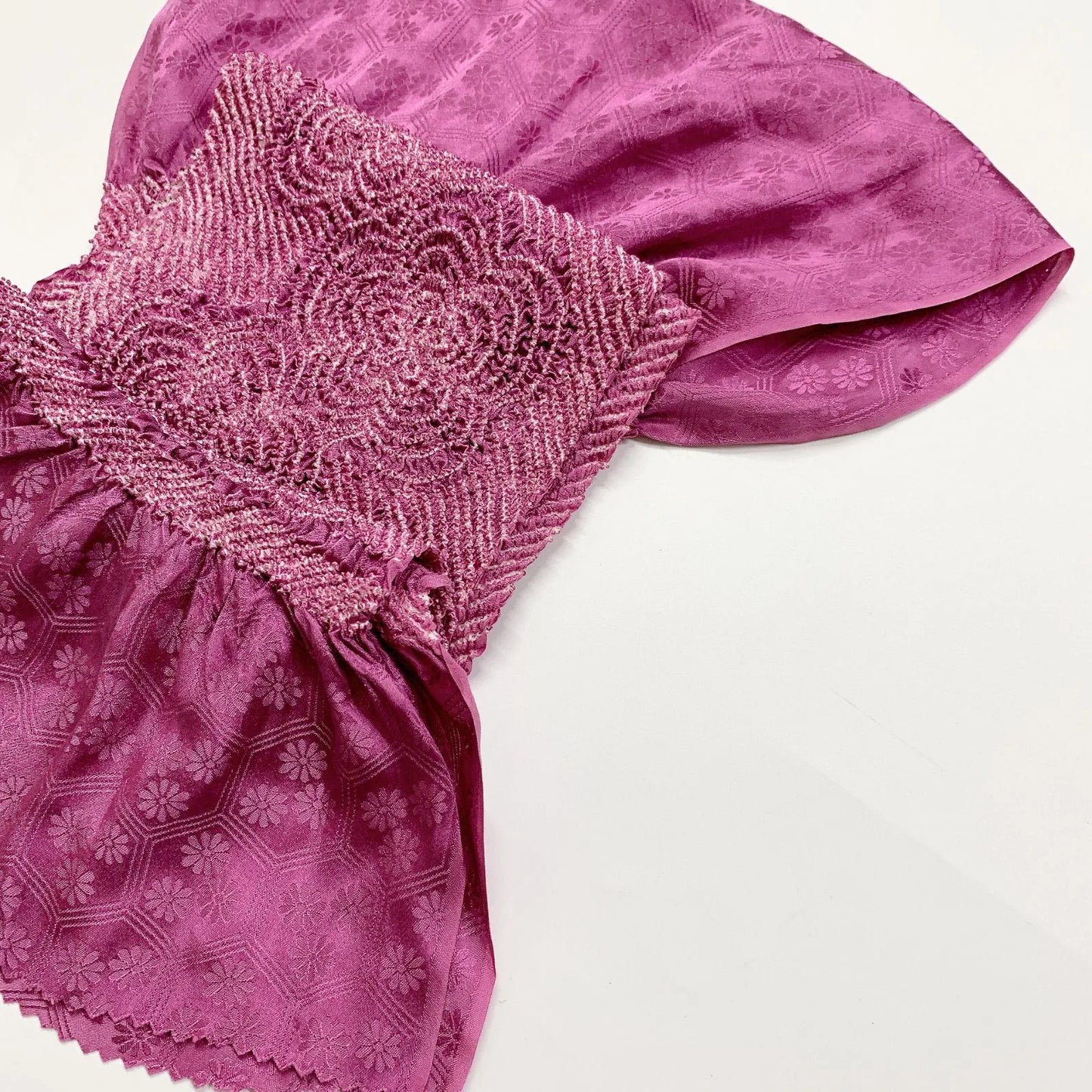 6418# Japanese Kimono Accessory Obiage and Obijime 2-piece Set Silk Shibori