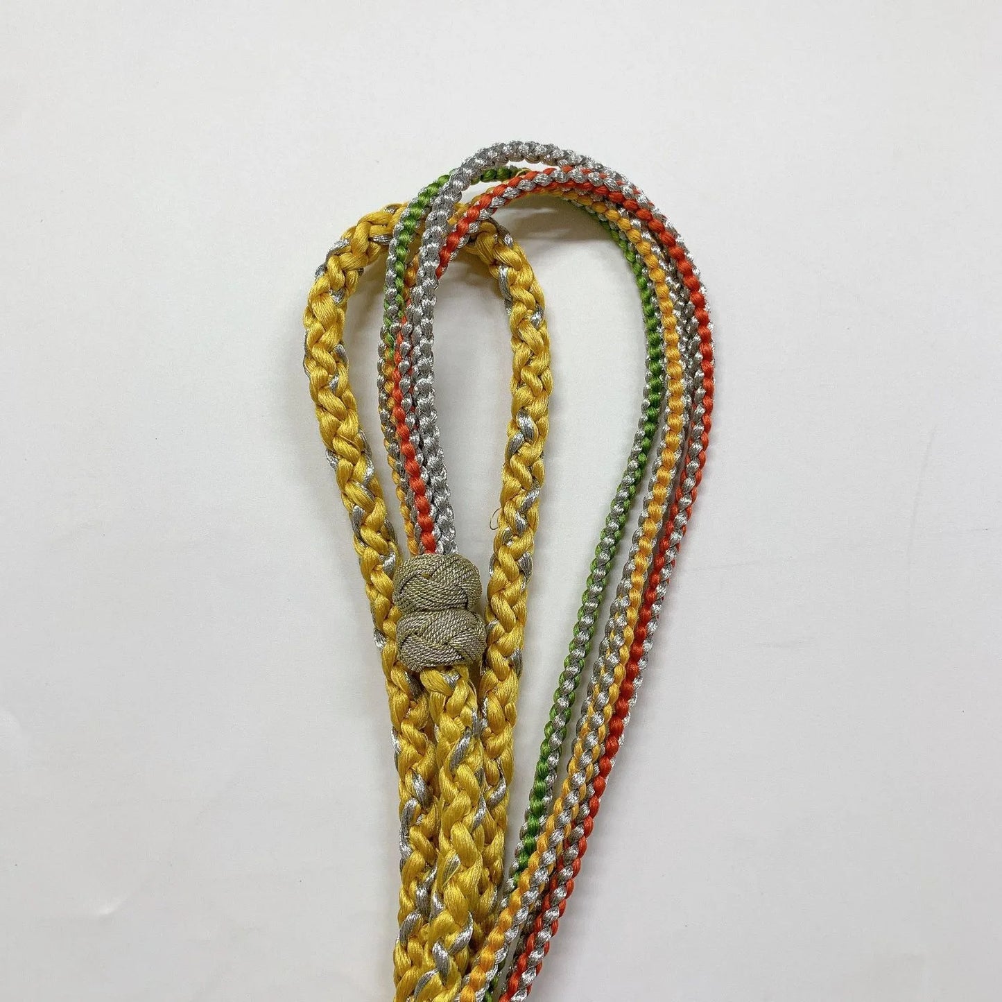 6423# Japanese Kimono Accessory Obiage and Obijime 2-piece Set Silk Shibori