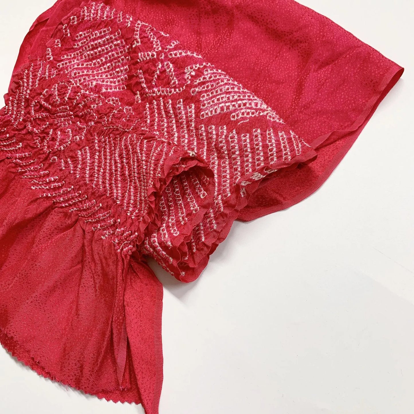 6424# Japanese Kimono Accessory Obiage and Obijime 2-piece Set Silk Shibori