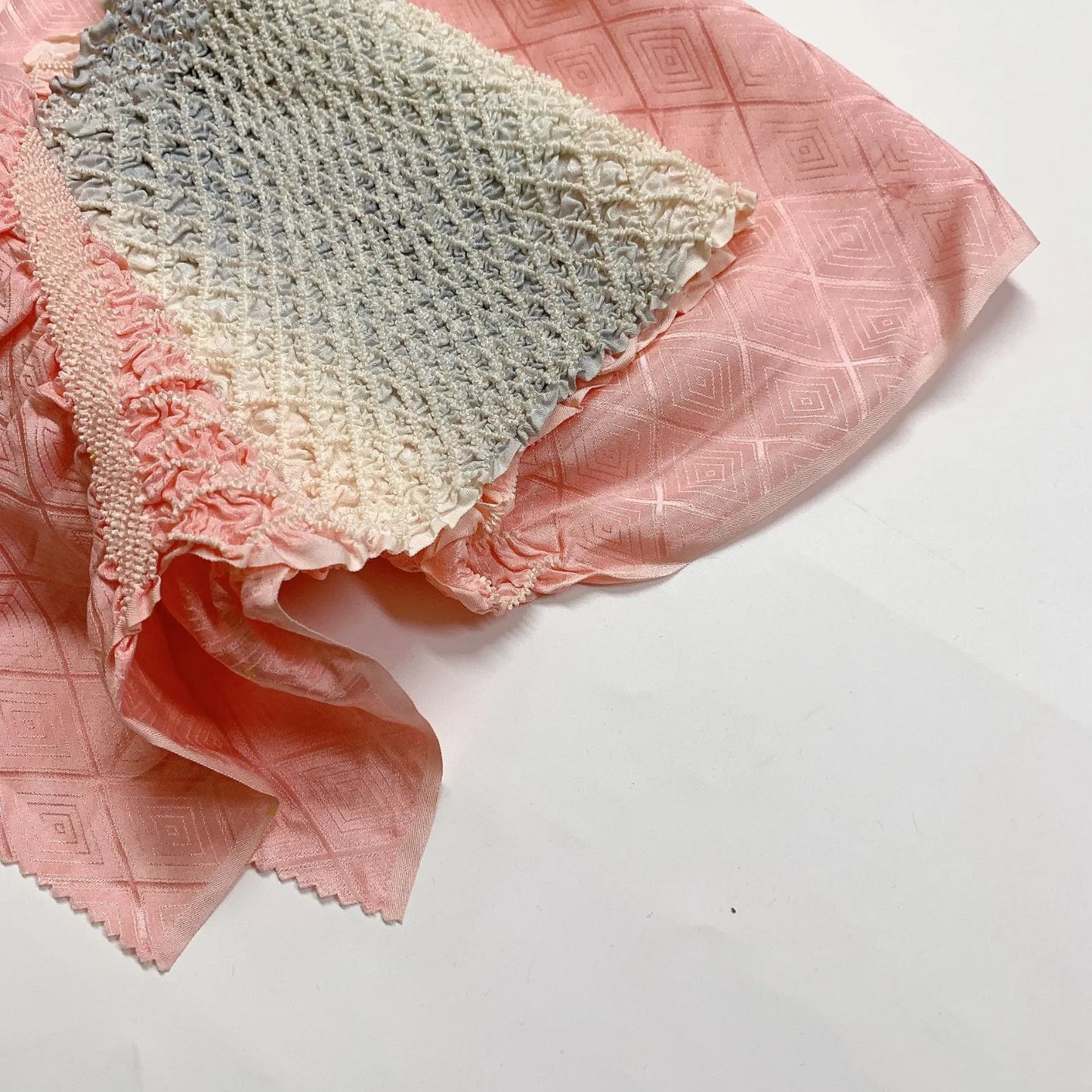 6425# Japanese Kimono Accessory Obiage and Obijime 2-piece Set Silk Shibori