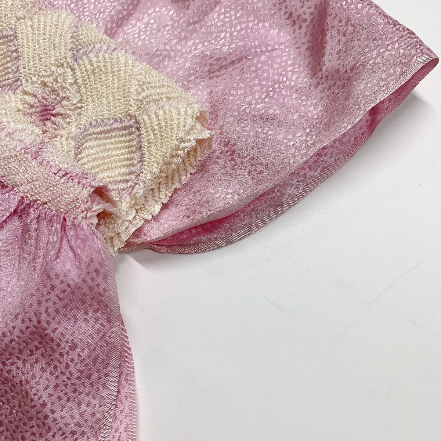 6426# Japanese Kimono Accessory Obiage and Obijime 2-piece Set Silk Shibori