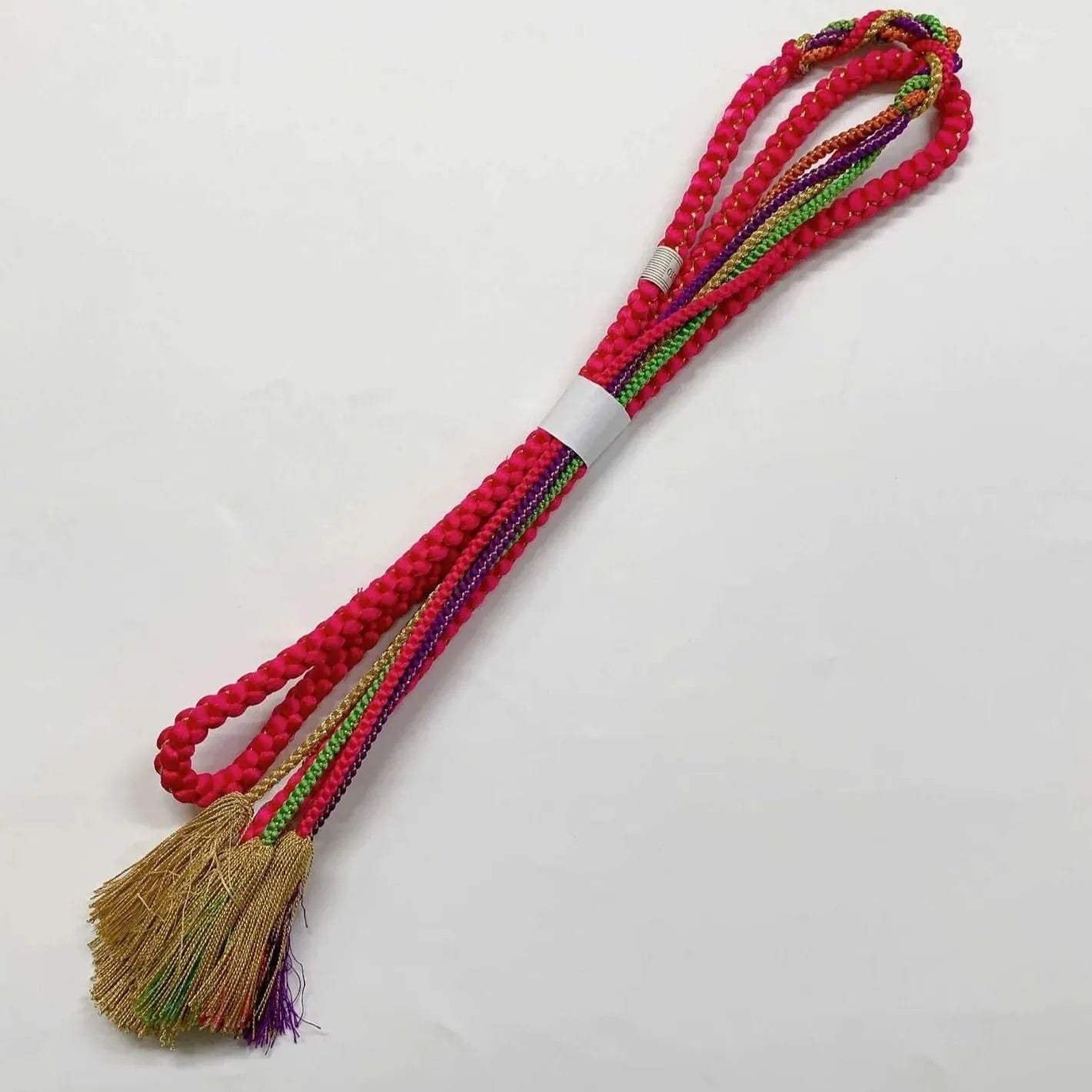 6414# Japanese Kimono Accessory Obiage and Obijime 2-piece Set Silk Shibori