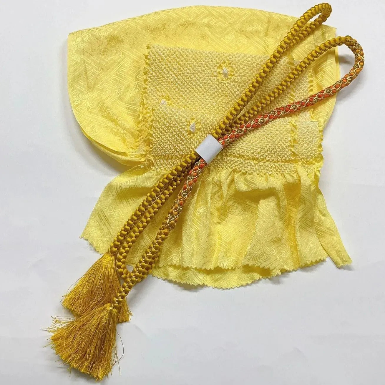 6415# Japanese Kimono Accessory Obiage and Obijime 2-piece Set Silk Shibori