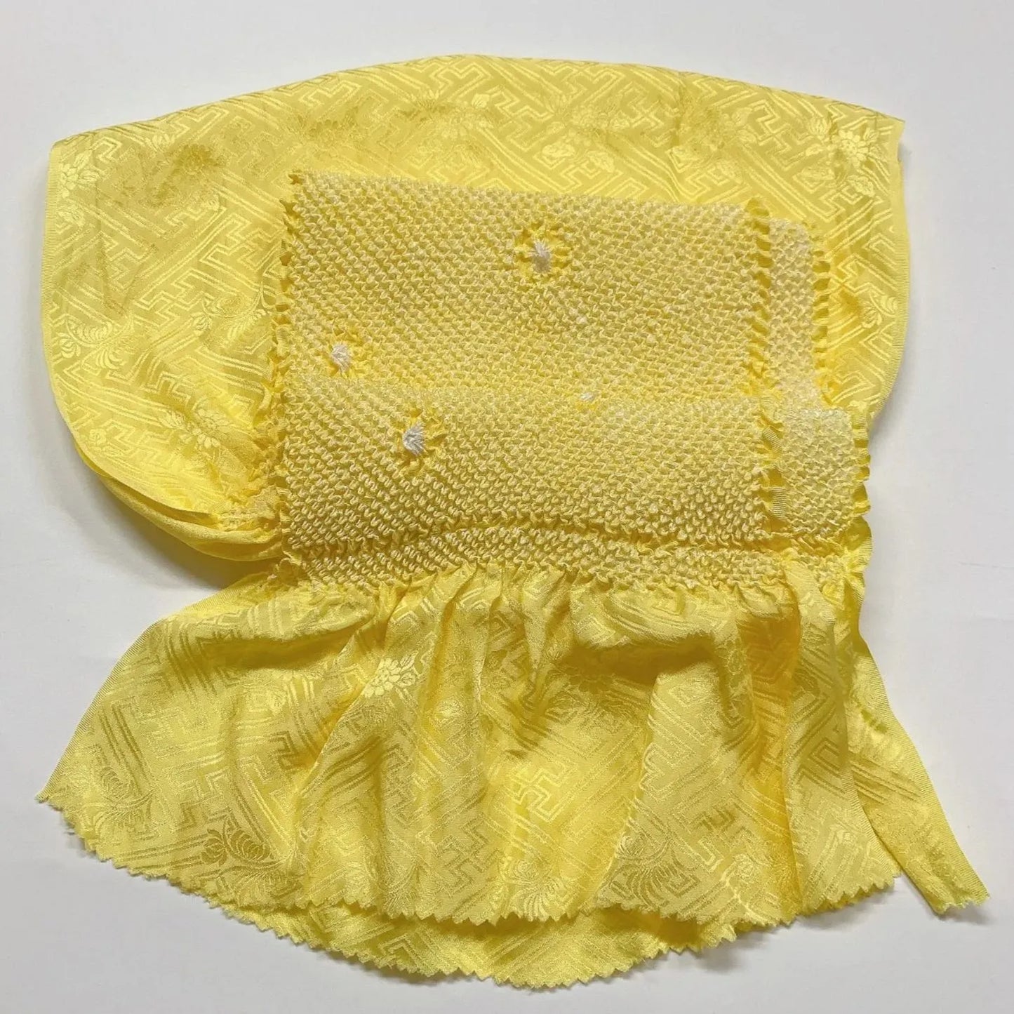 6415# Japanese Kimono Accessory Obiage and Obijime 2-piece Set Silk Shibori