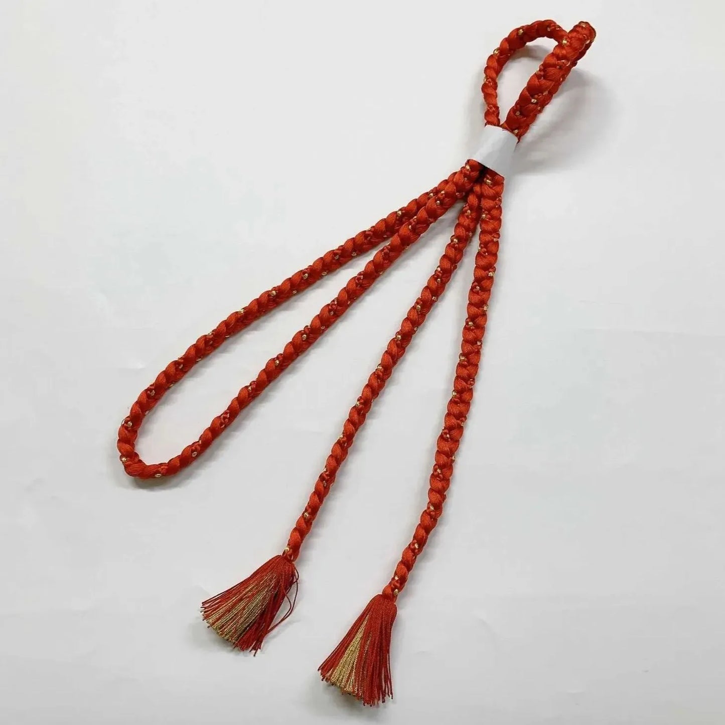 6417# Japanese Kimono Accessory Obiage and Obijime 2-piece Set Silk Shibori