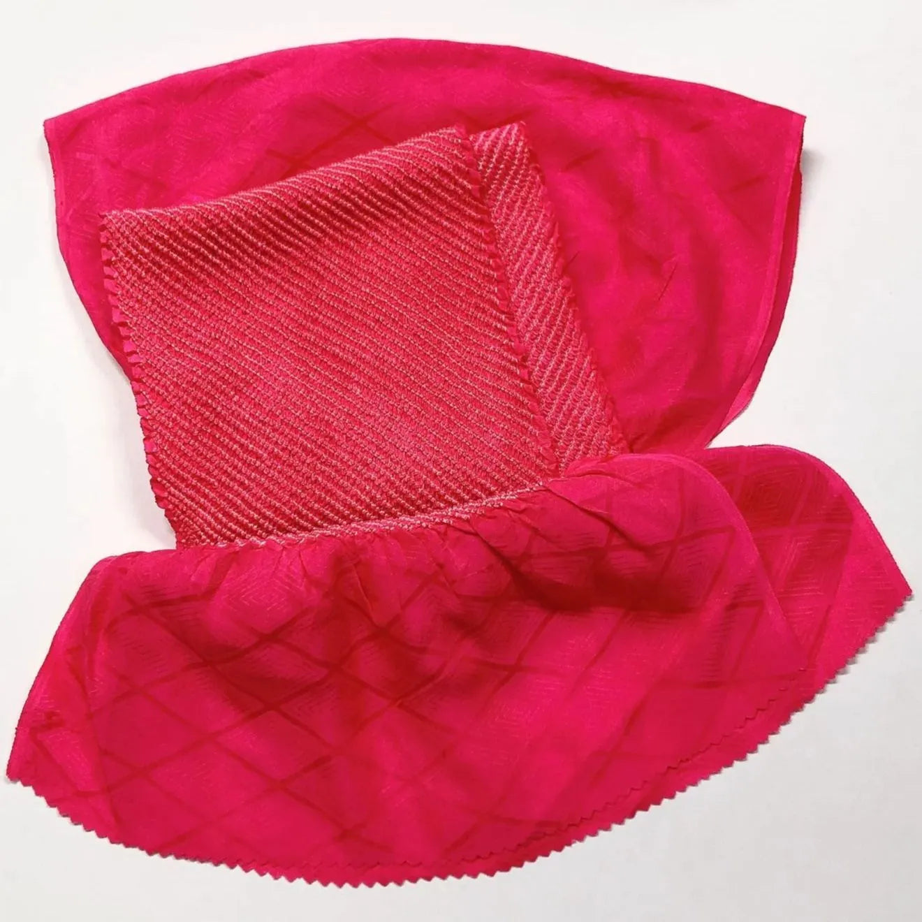 6419# Japanese Kimono Accessory Obiage and Obijime 2-piece Set Silk Shibori