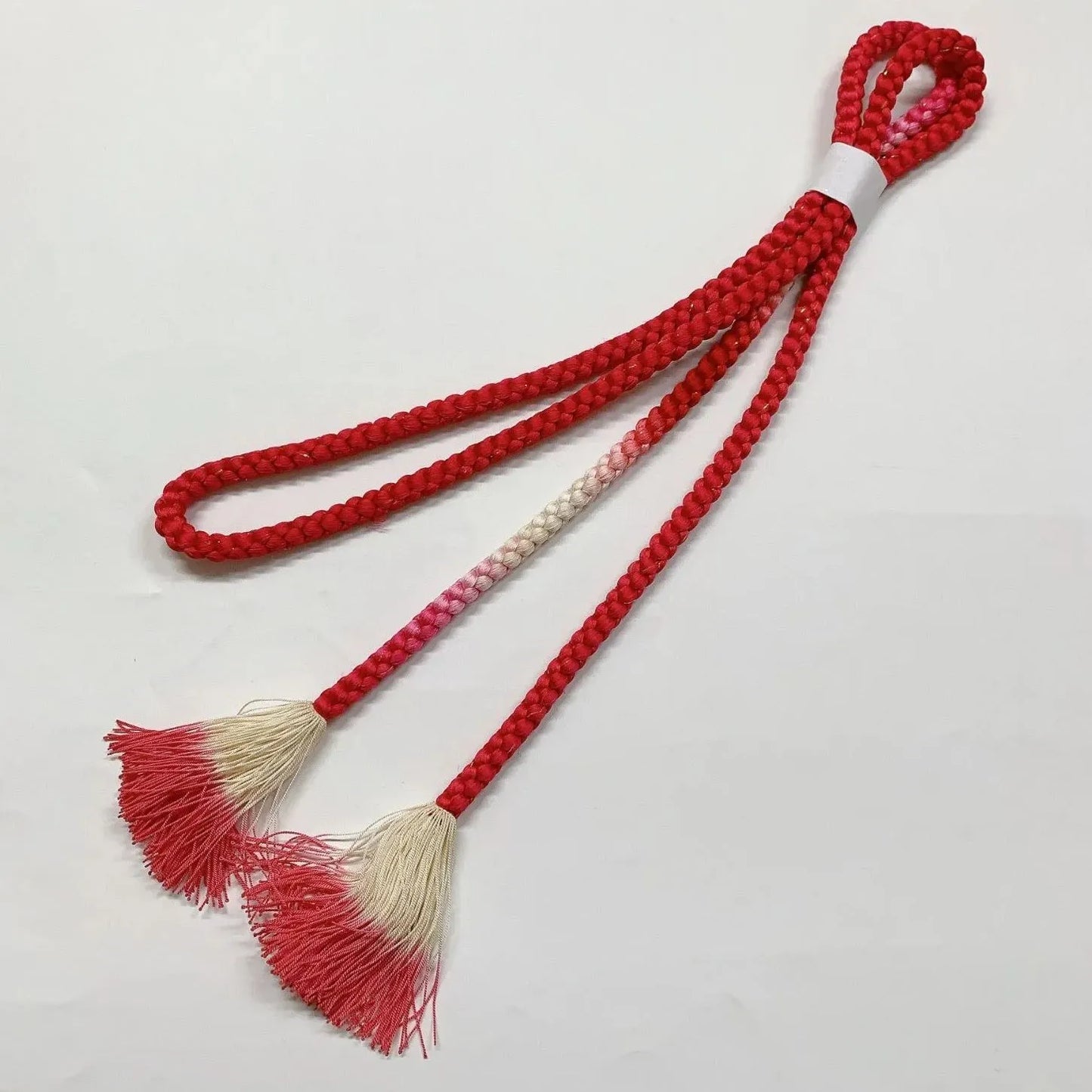 6419# Japanese Kimono Accessory Obiage and Obijime 2-piece Set Silk Shibori