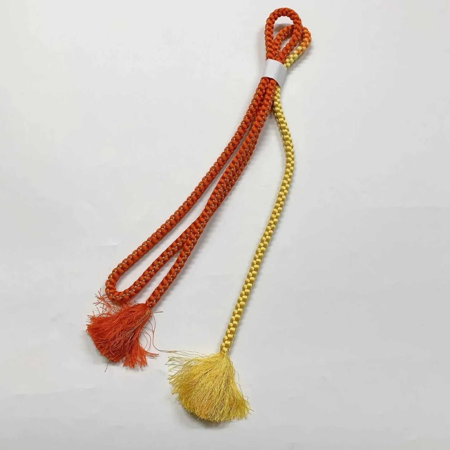 6420# Japanese Kimono Accessory Obiage and Obijime 2-piece Set Silk Shibori