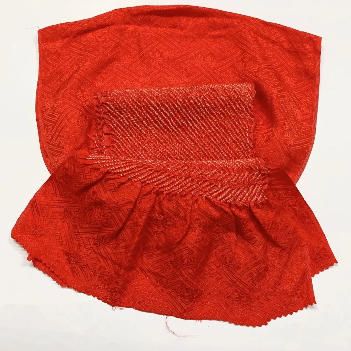 6421# Japanese Kimono Accessory Obiage and Obijime 2-piece Set Silk Shibori