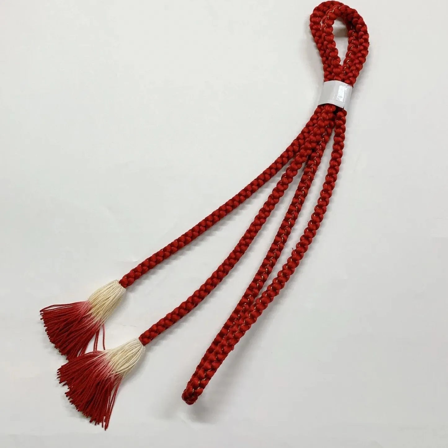 6421# Japanese Kimono Accessory Obiage and Obijime 2-piece Set Silk Shibori