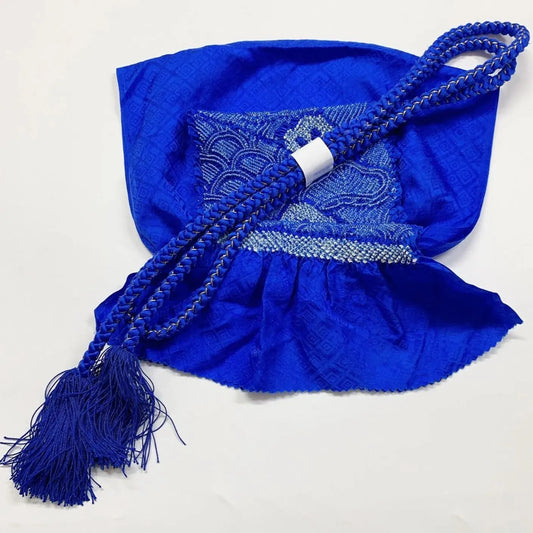 6422# Japanese Kimono Accessory Obiage and Obijime 2-piece Set Silk Shibori