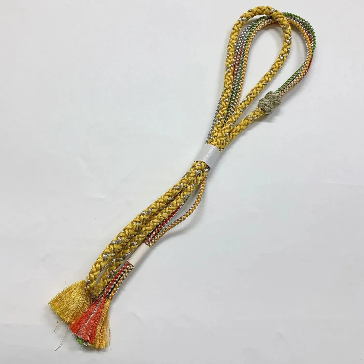 6423# Japanese Kimono Accessory Obiage and Obijime 2-piece Set Silk Shibori