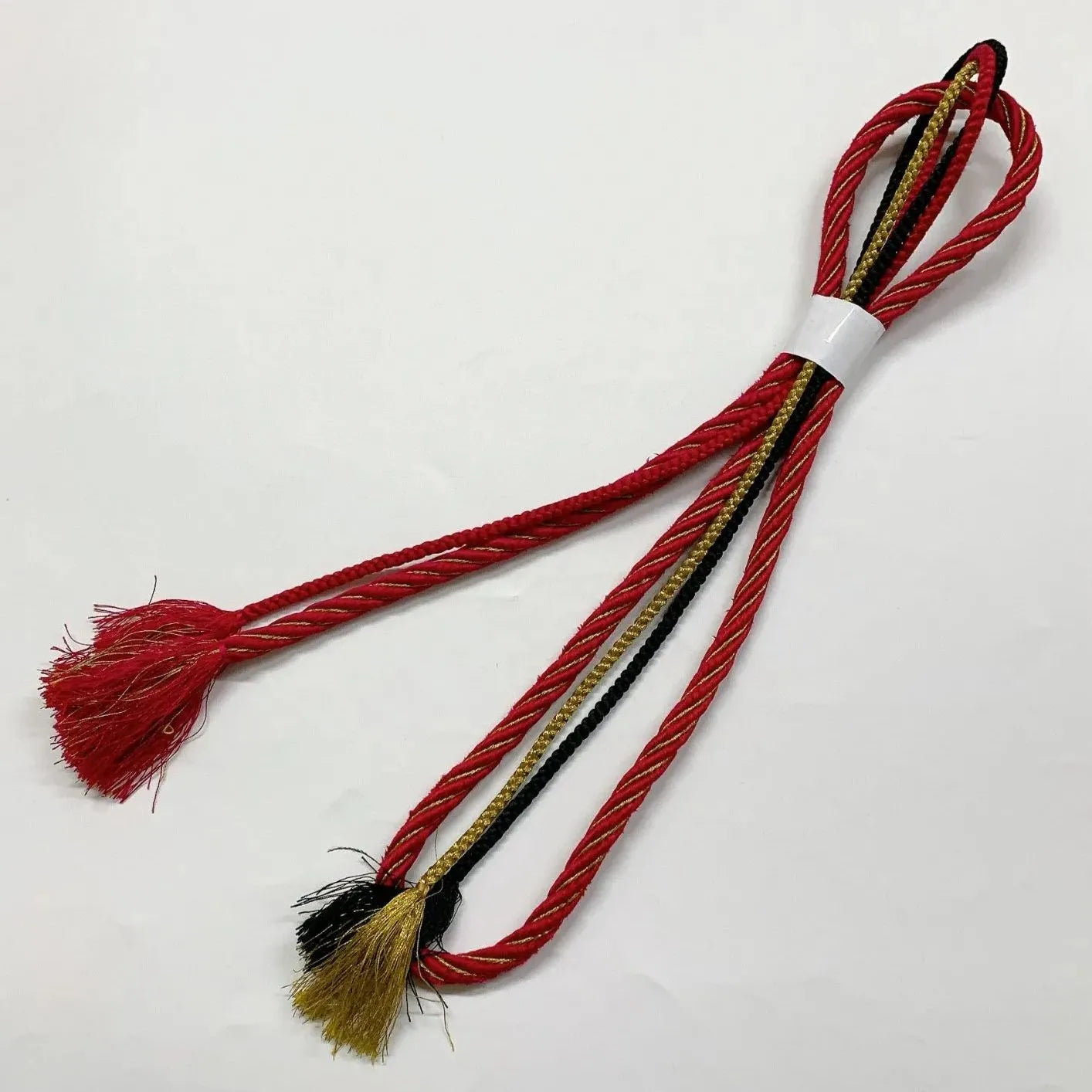 6424# Japanese Kimono Accessory Obiage and Obijime 2-piece Set Silk Shibori