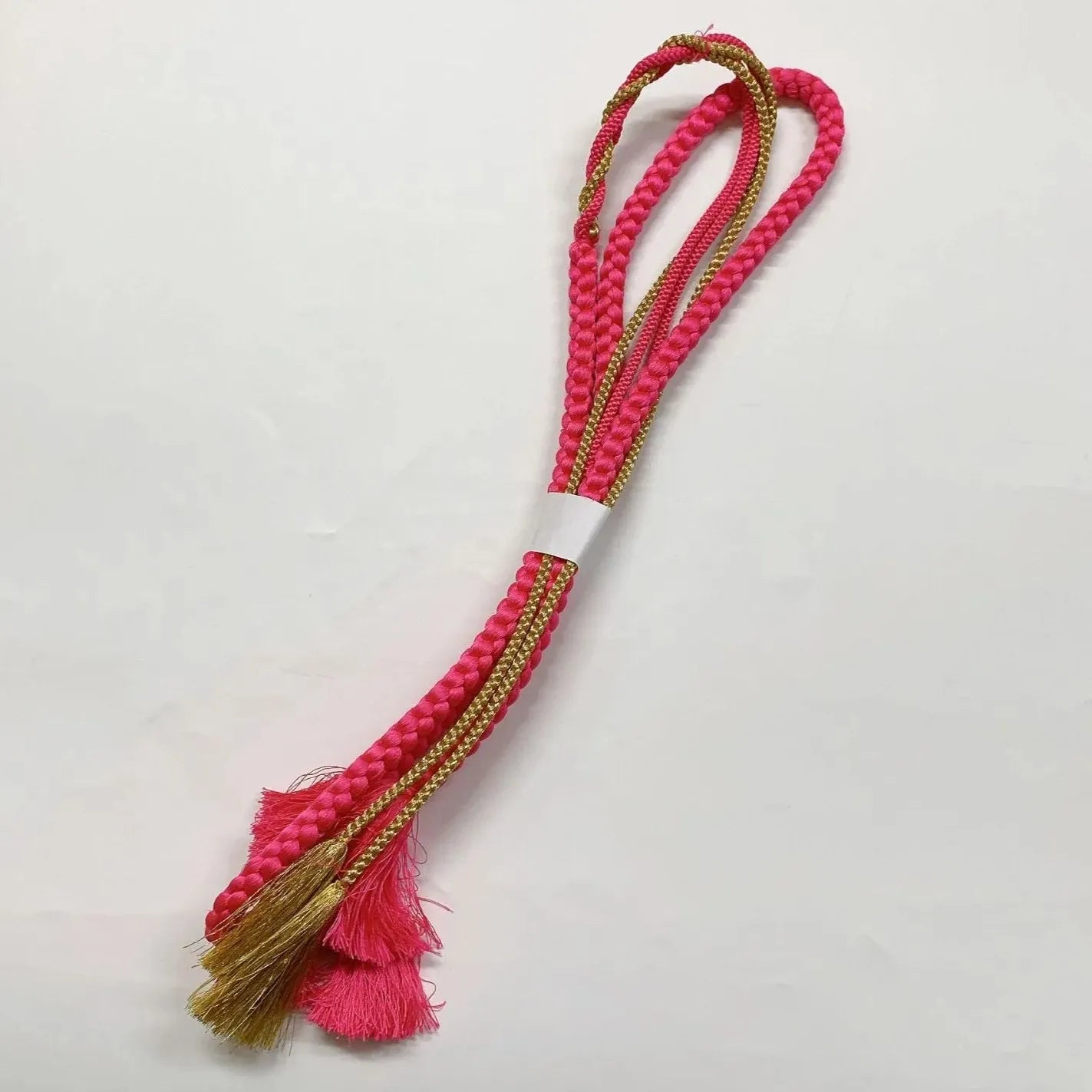 6425# Japanese Kimono Accessory Obiage and Obijime 2-piece Set Silk Shibori