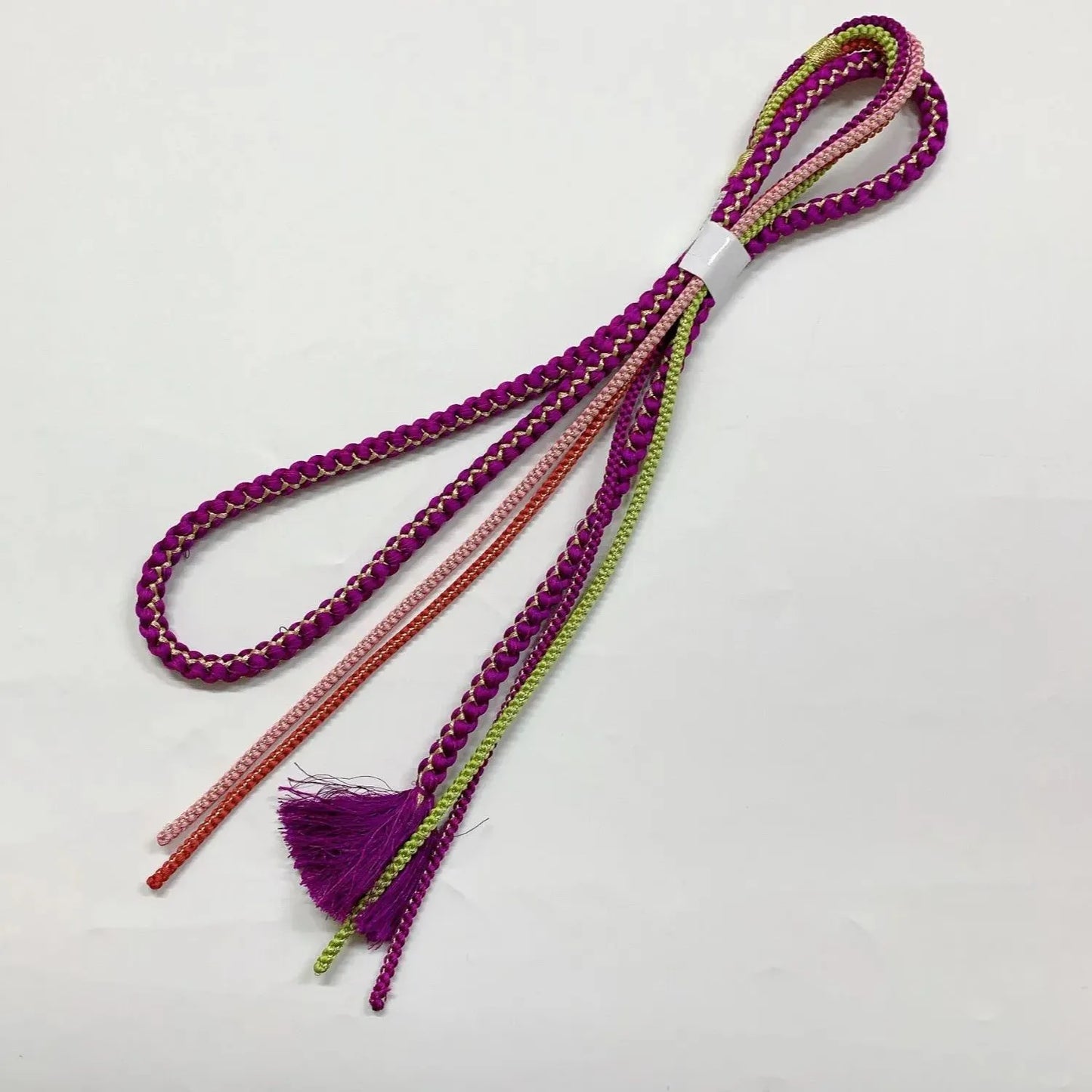 6426# Japanese Kimono Accessory Obiage and Obijime 2-piece Set Silk Shibori