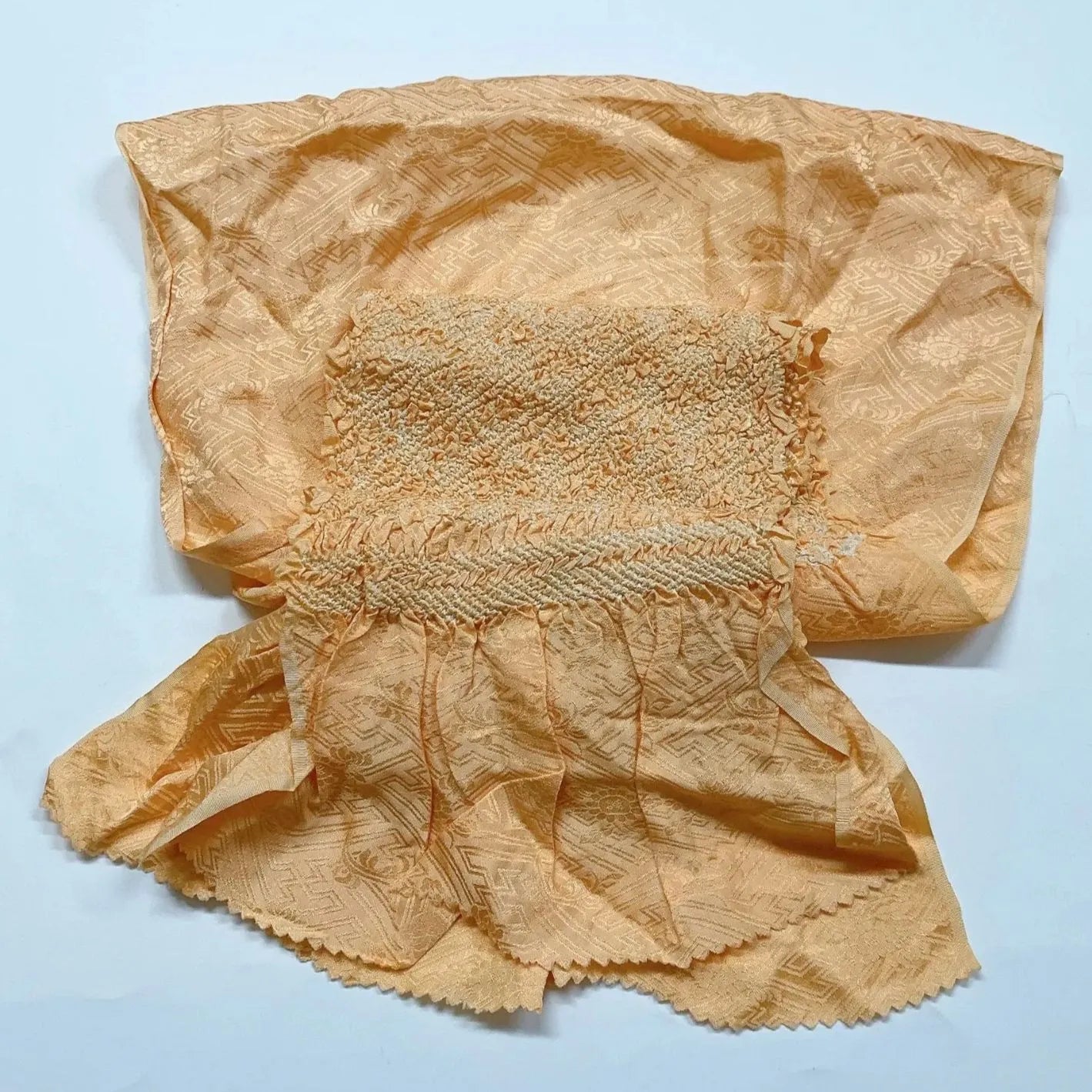 6427# Japanese Kimono Accessory Obiage and Obijime 2-piece Set Silk Shibori